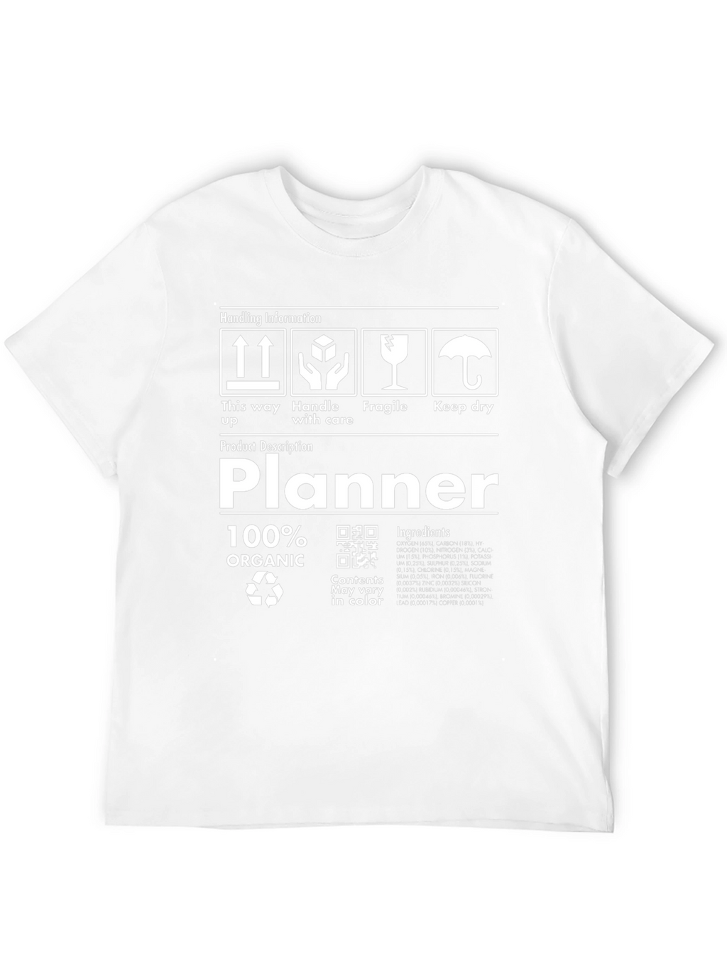 Planner Organic T-Shirt - Handle with Care