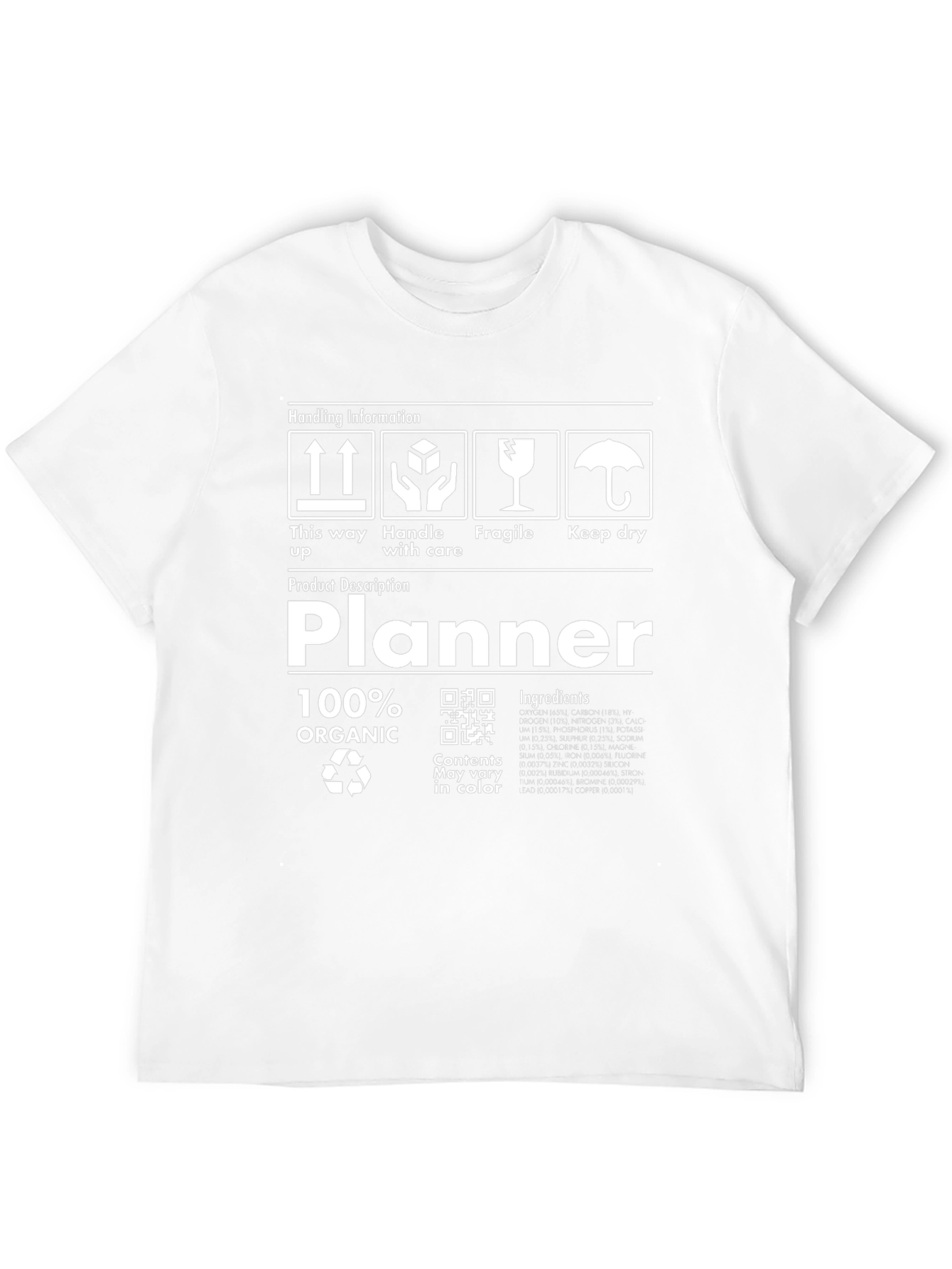 Planner Organic T-Shirt - Handle with Care