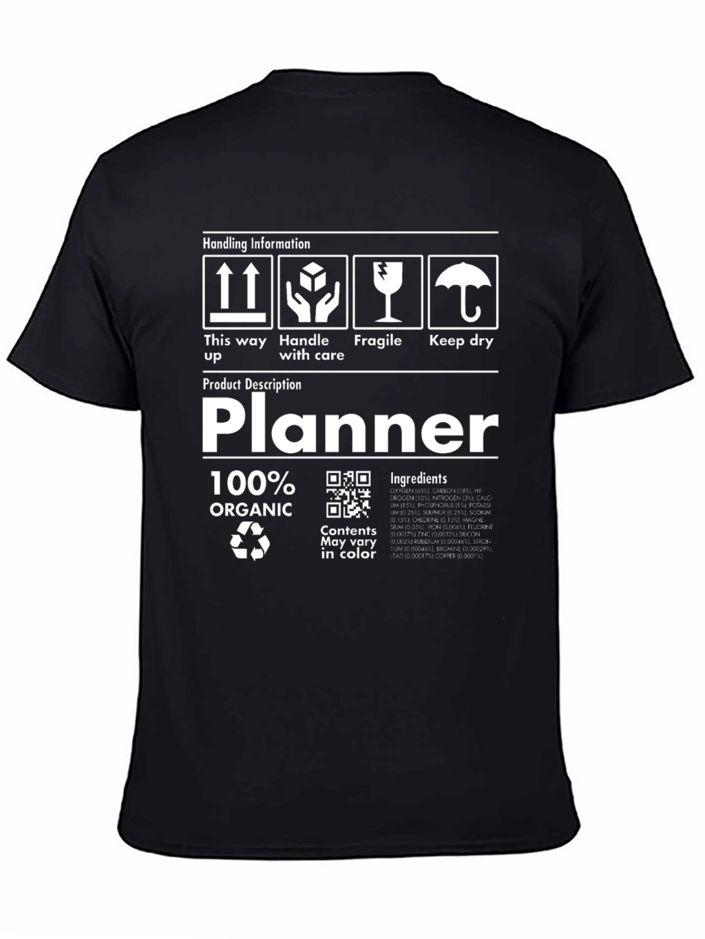 Planner Organic T-Shirt - Handle with Care