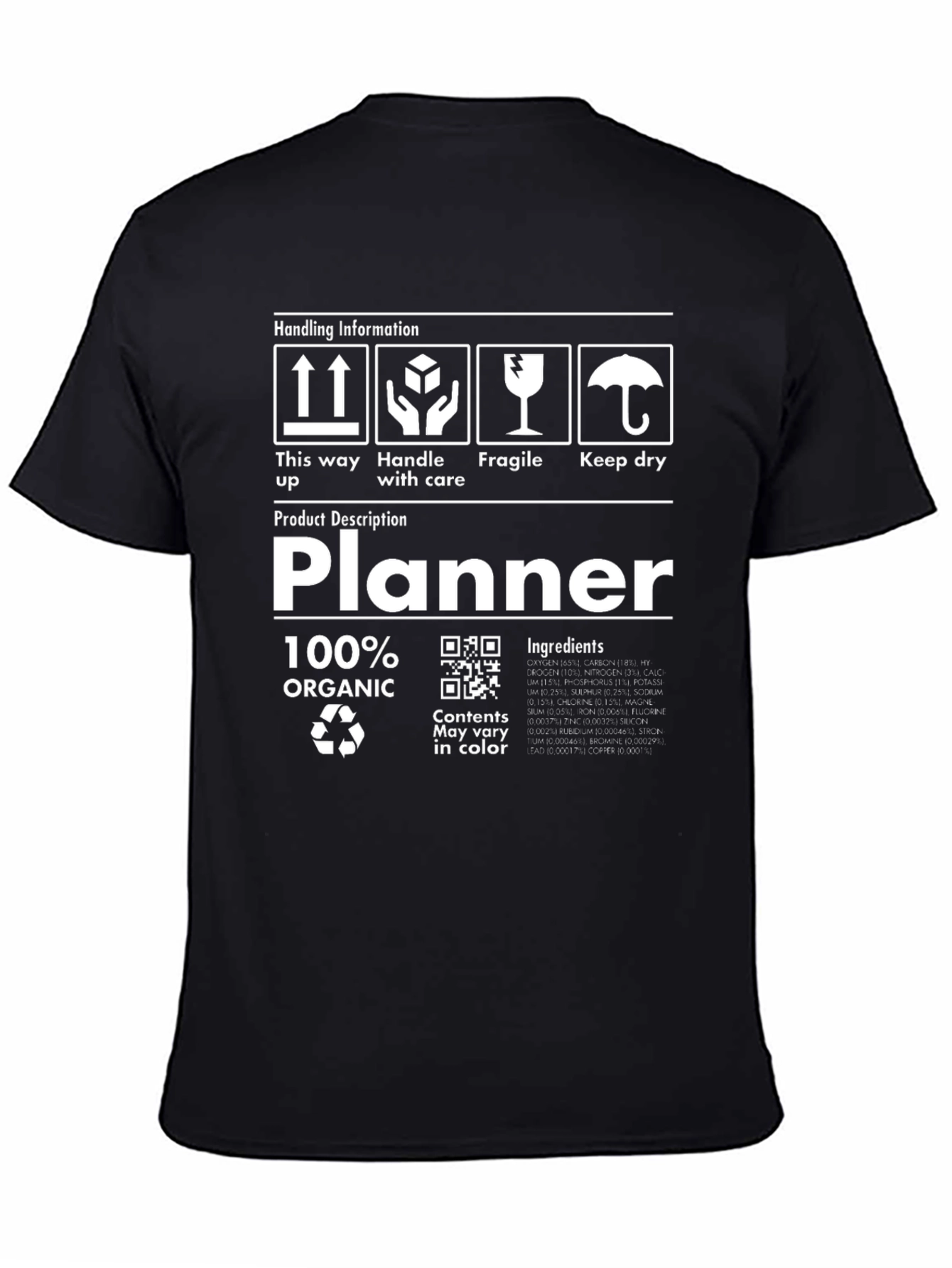 Planner Organic T-Shirt - Handle with Care
