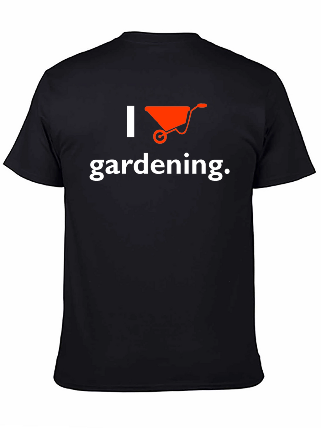I Love Gardening Wheelbarrow Graphic Tee - Black