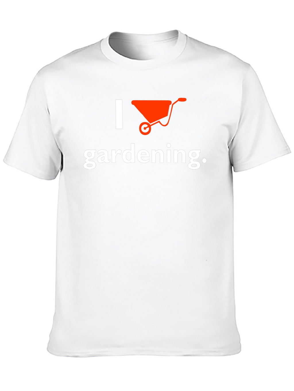 I Love Gardening Wheelbarrow Graphic Tee - Black