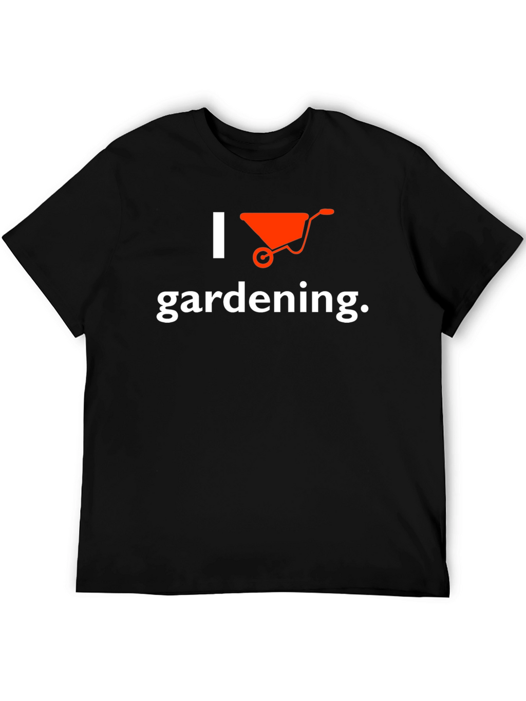 I Love Gardening Wheelbarrow Graphic Tee - Black