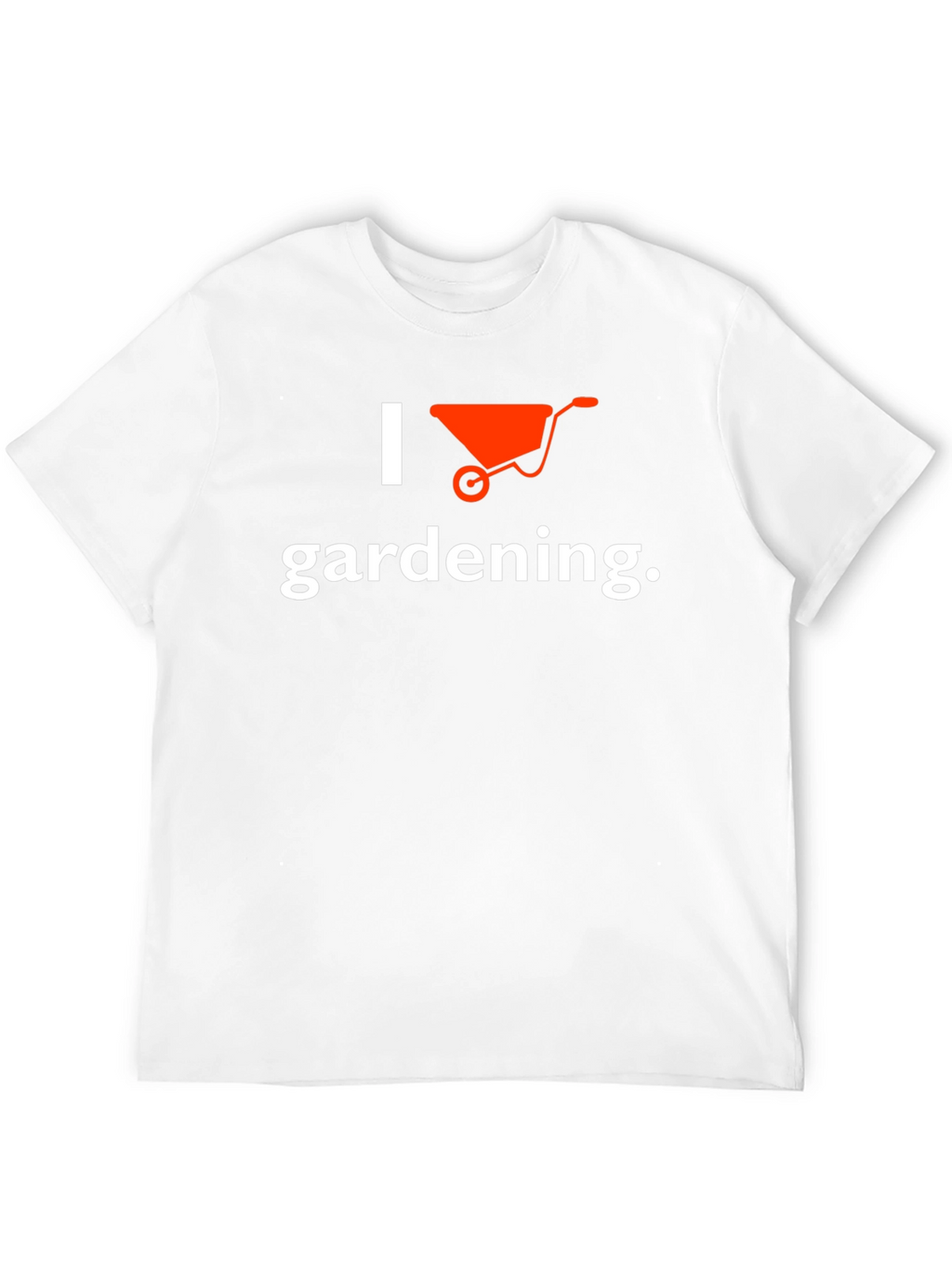 I Love Gardening Wheelbarrow Graphic Tee - Black