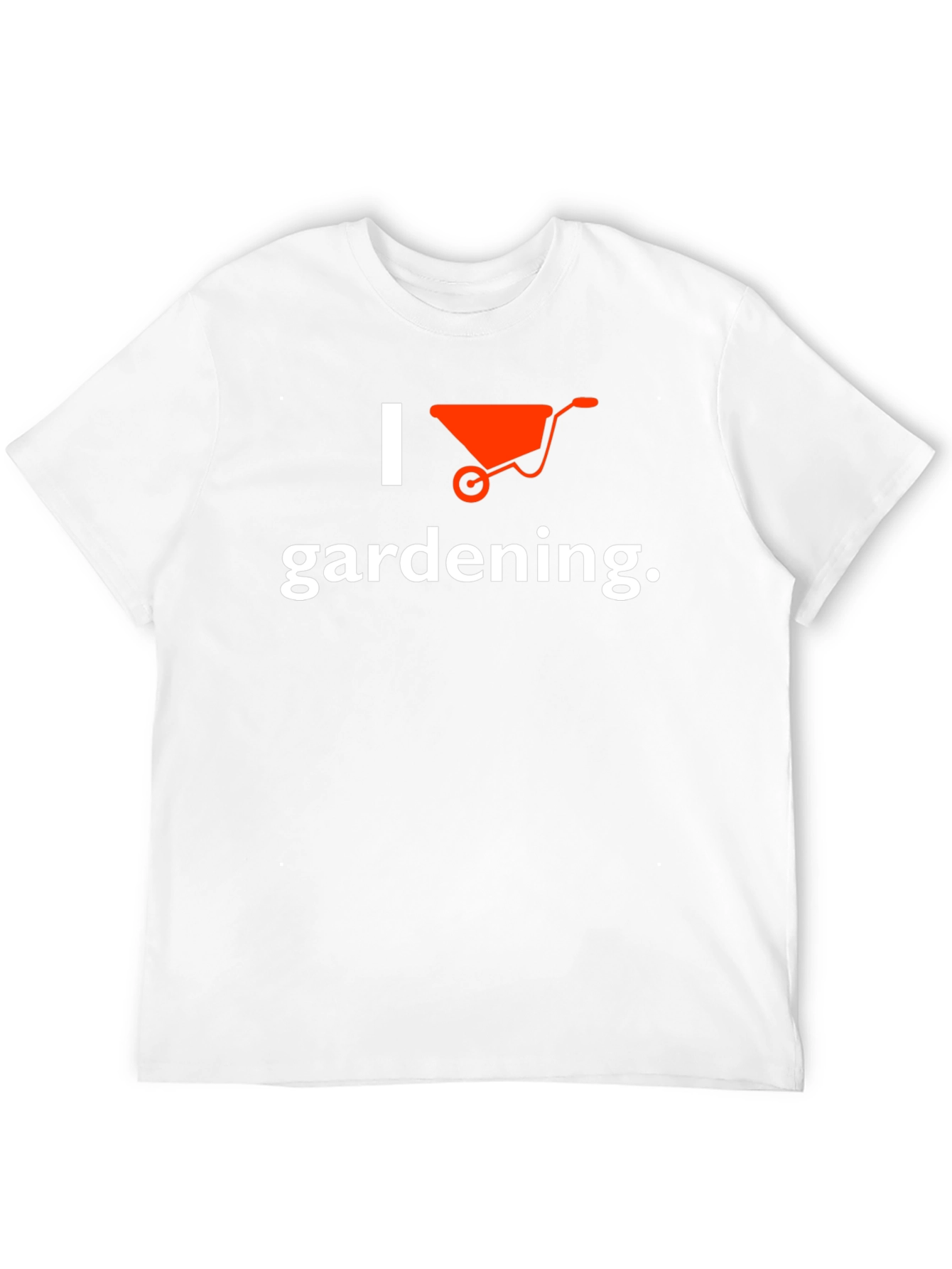 I Love Gardening Wheelbarrow Graphic Tee - Black