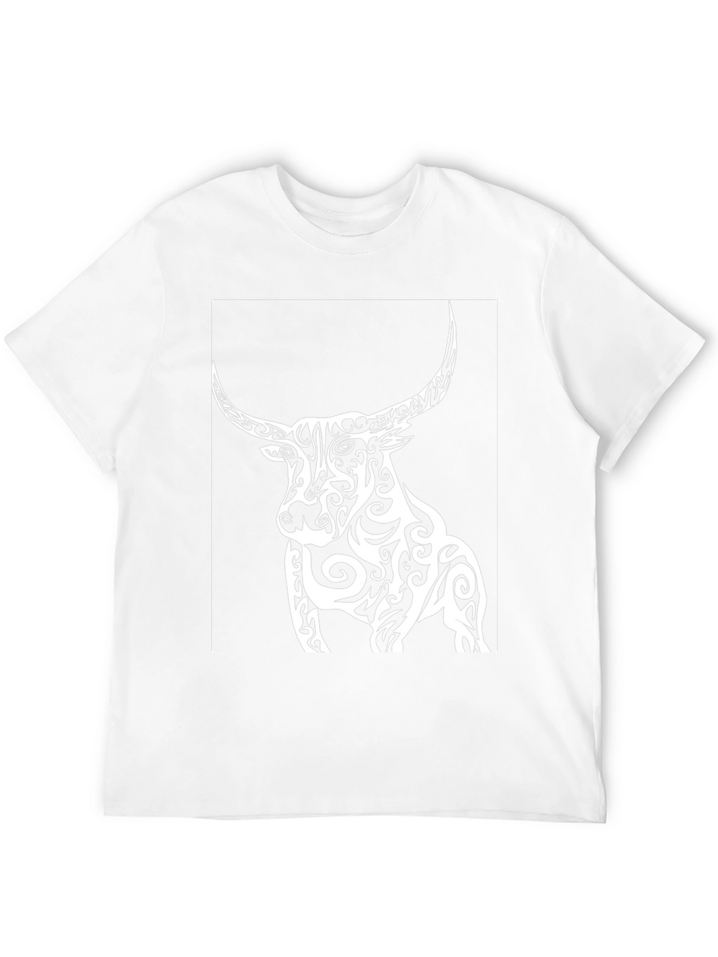 Tribal Bull Graphic Black T-Shirt