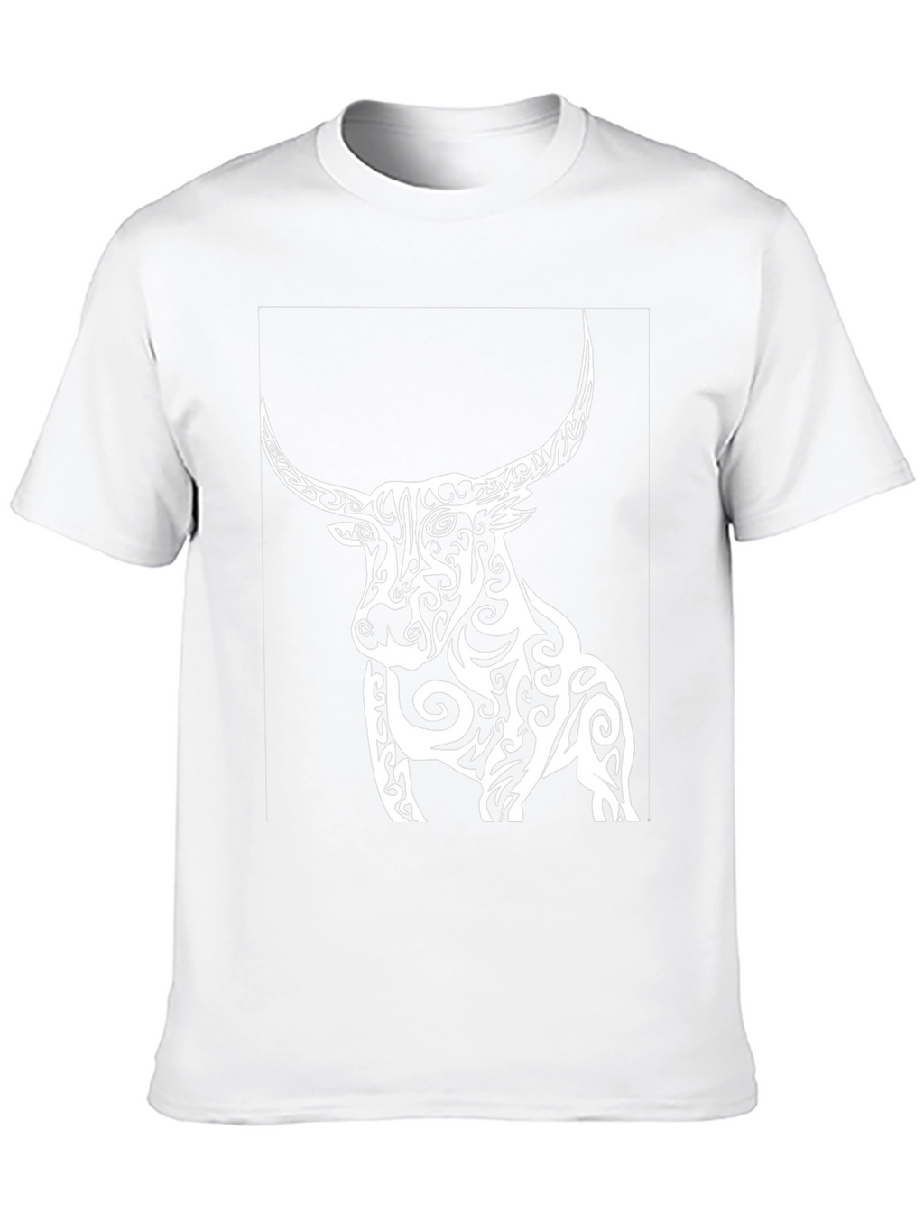 Tribal Bull Graphic Black T-Shirt