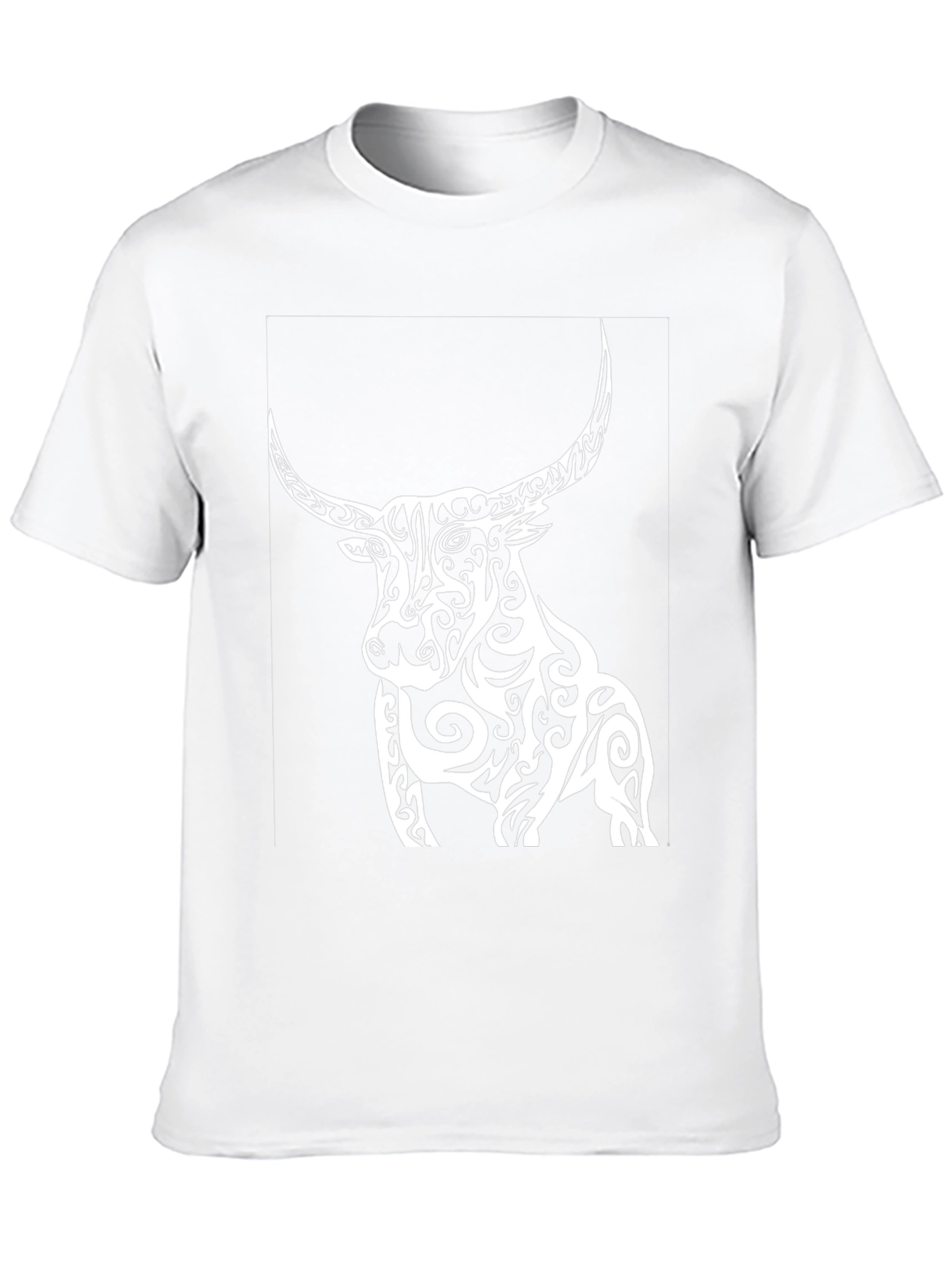 Tribal Bull Graphic Black T-Shirt
