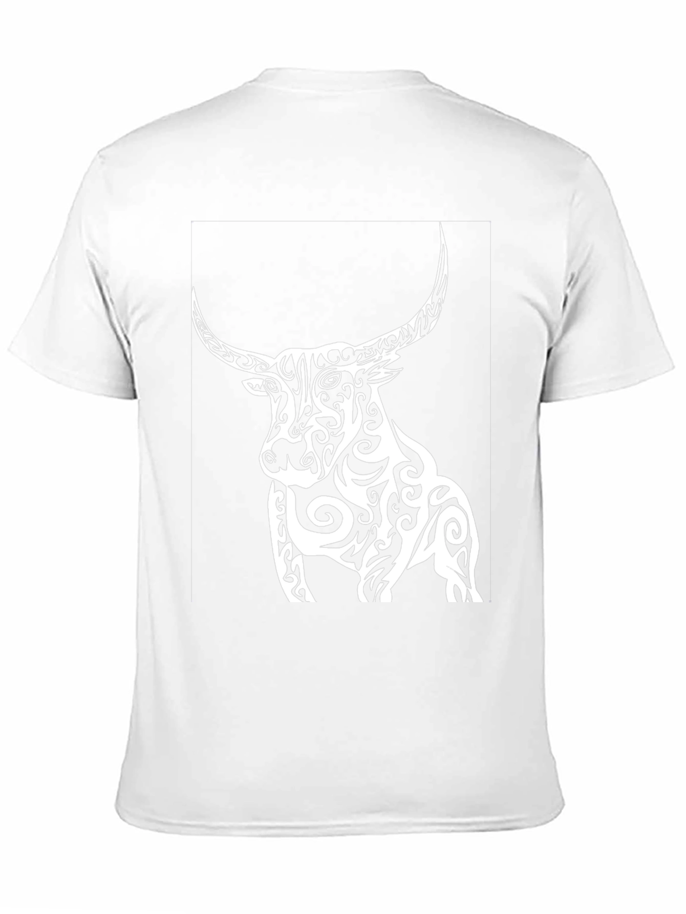 Tribal Bull Graphic Black T-Shirt