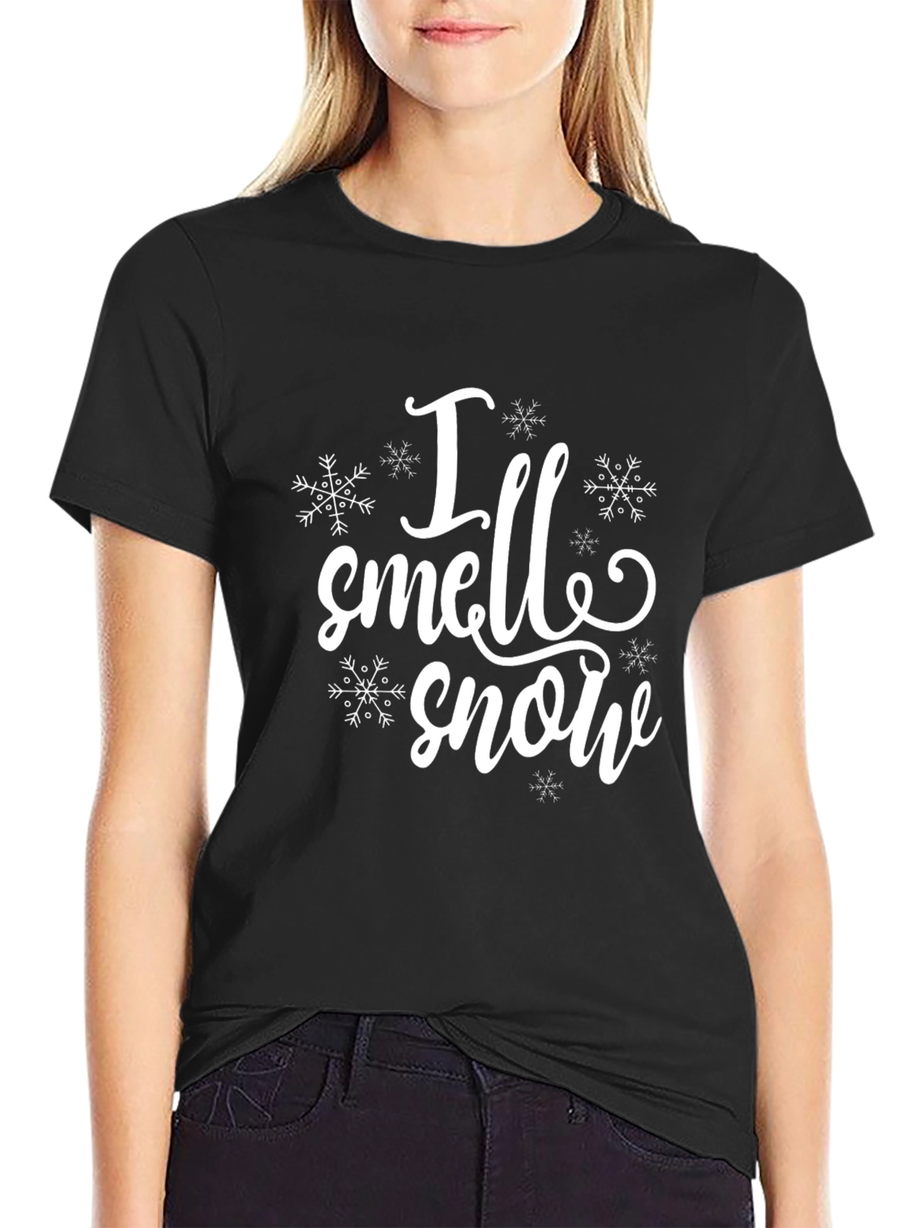 I Smell Snow Graphic T-Shirt - Winter Holiday Apparel