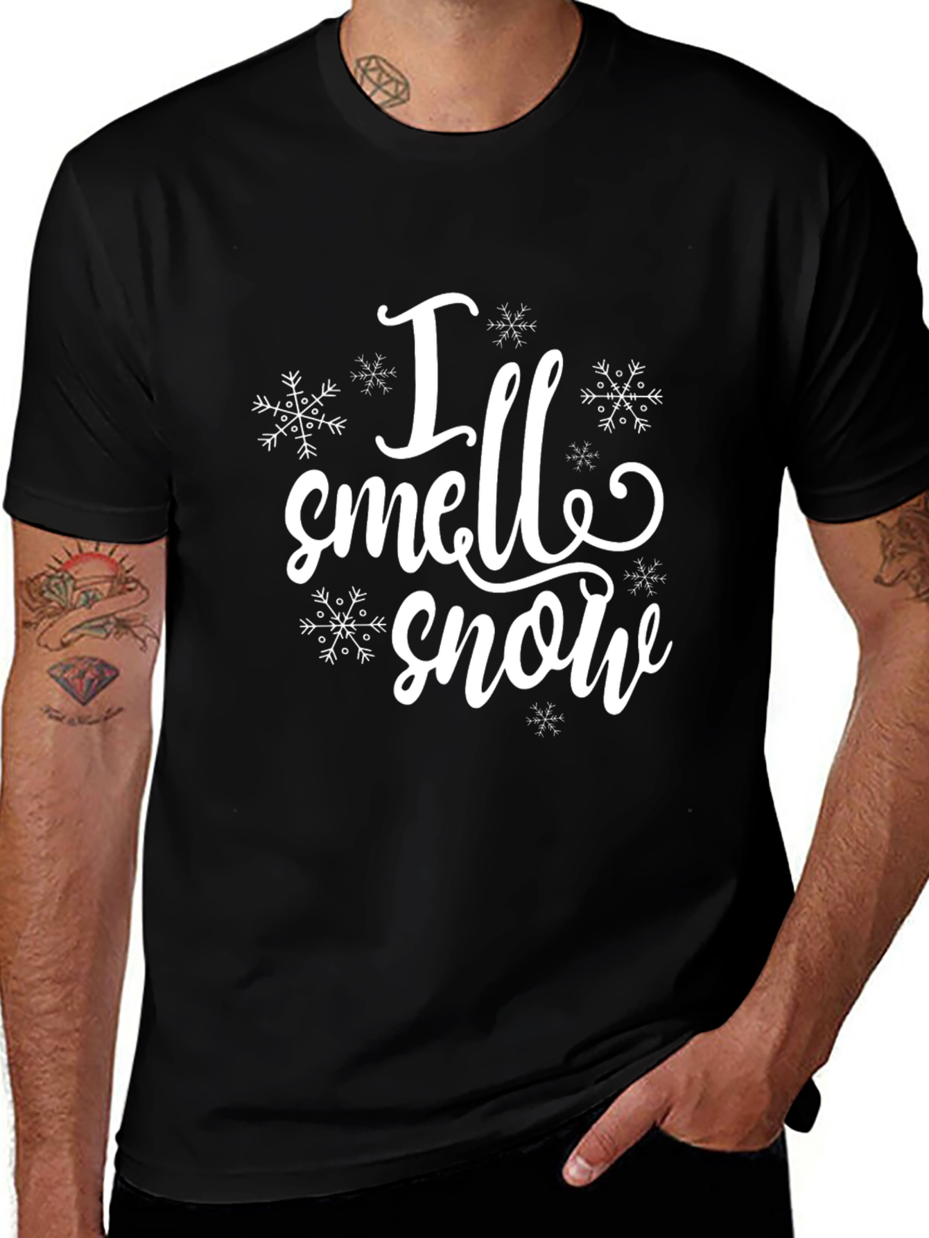 I Smell Snow Graphic T-Shirt - Winter Holiday Apparel