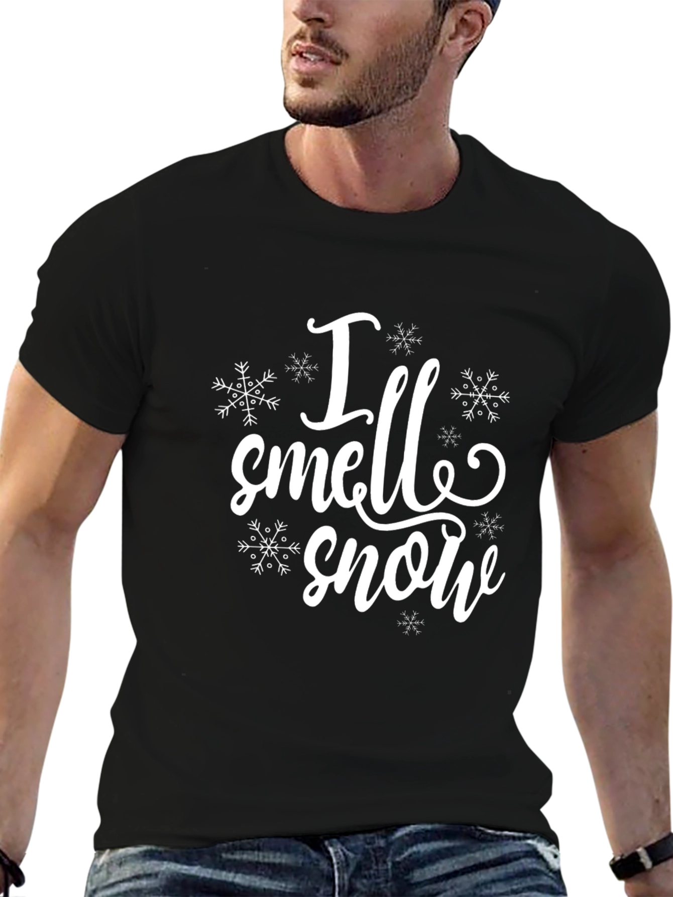 I Smell Snow Graphic T-Shirt - Winter Holiday Apparel