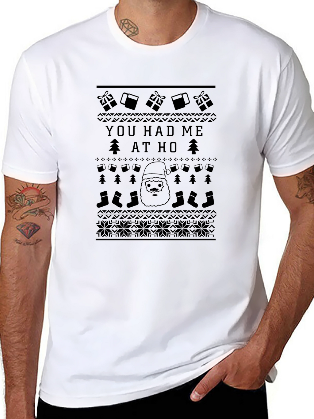 You Had Me at Ho Ugly Christmas Sweater T-Shirt