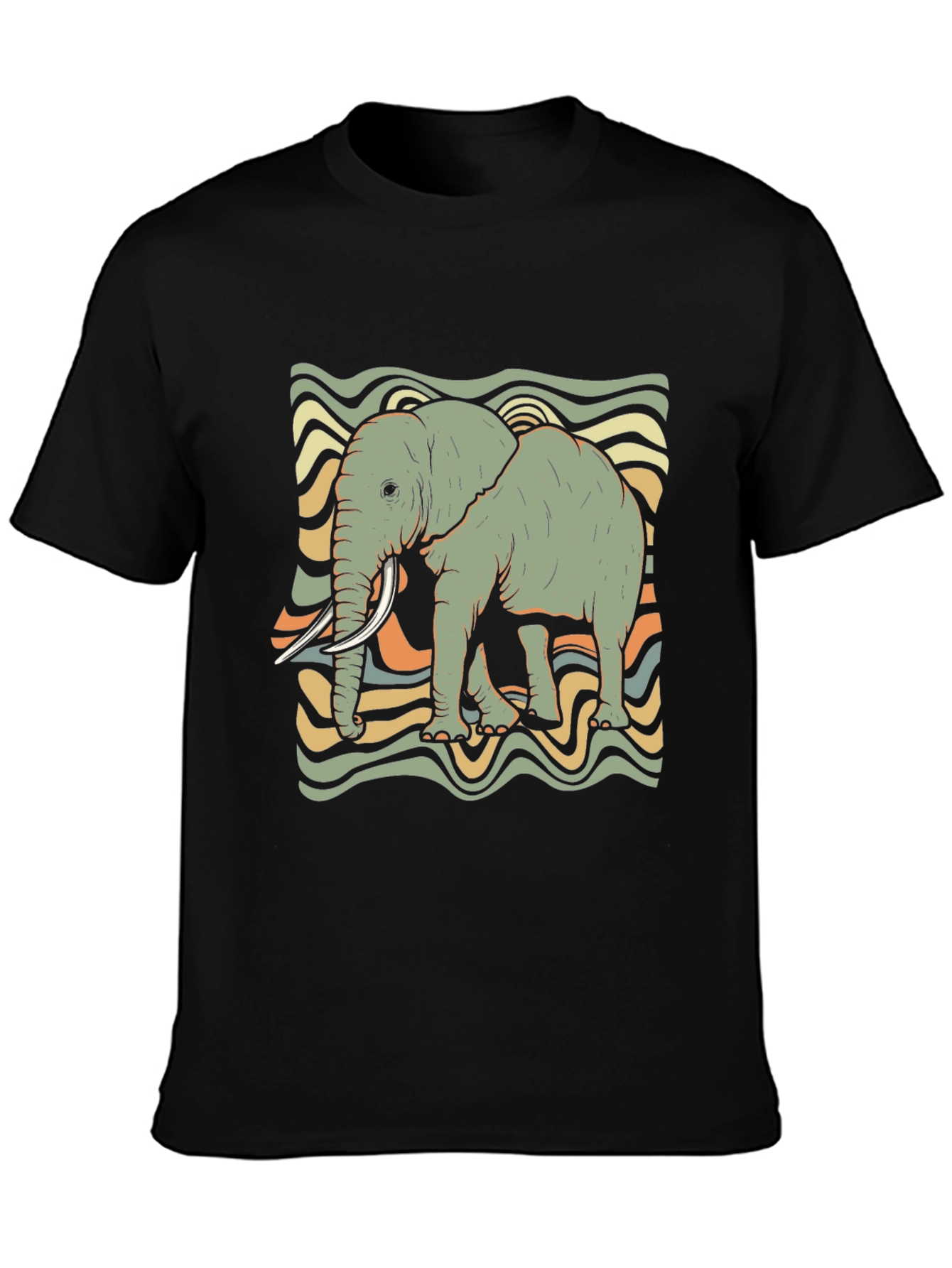 Retro Elephant Graphic Tee - Unisex