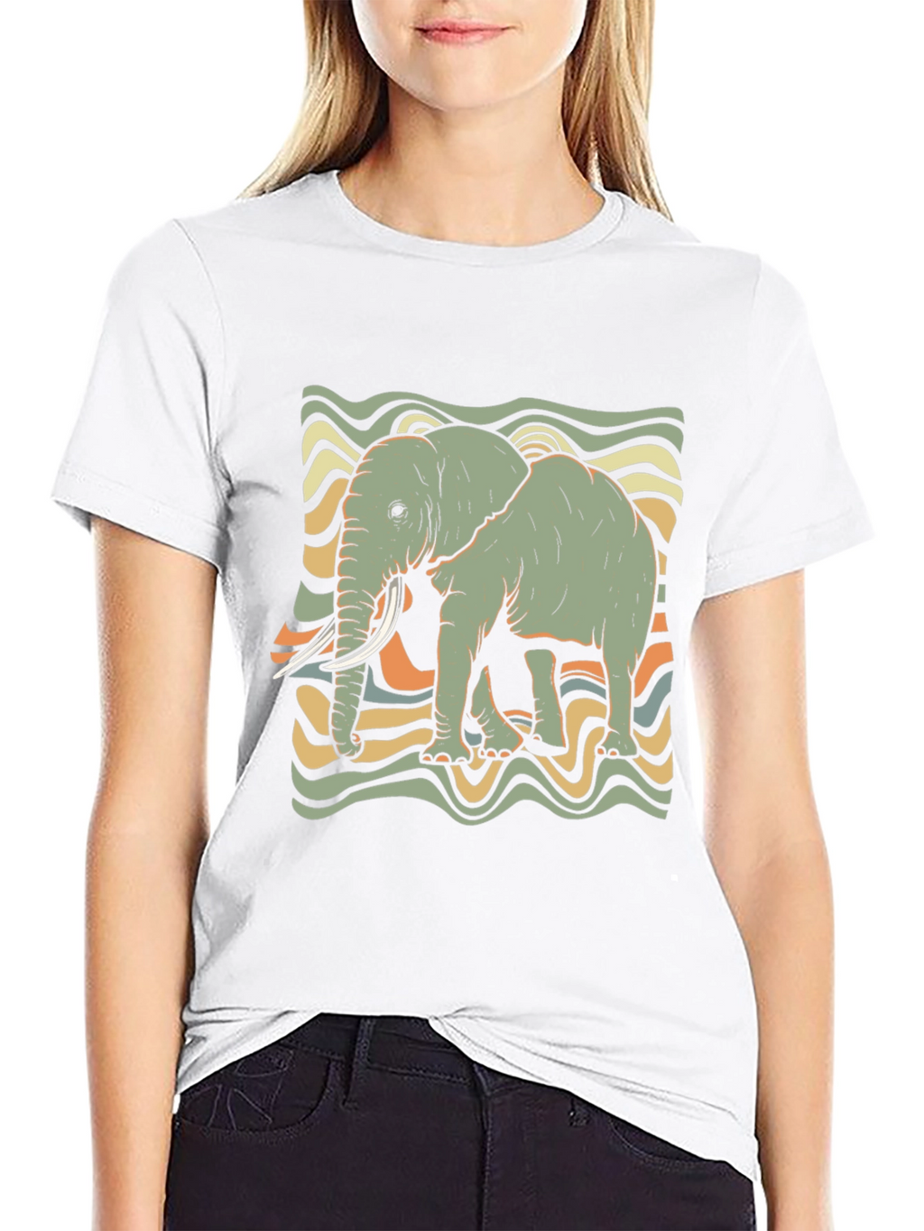 Retro Elephant Graphic Tee - Unisex