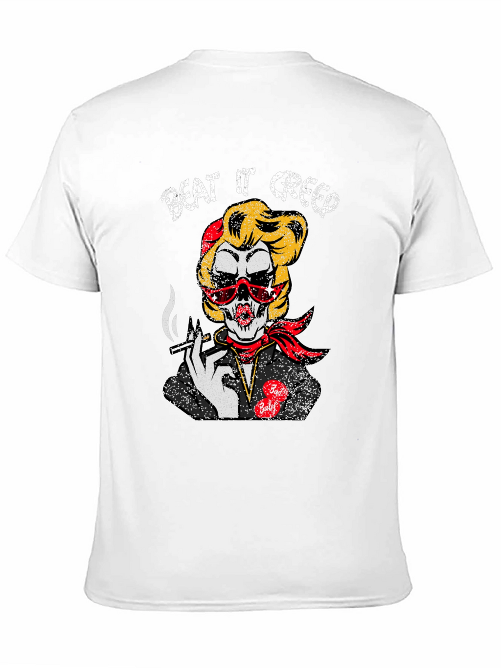 Beat It Creep Tee - Skull Lady Graphic T-Shirt