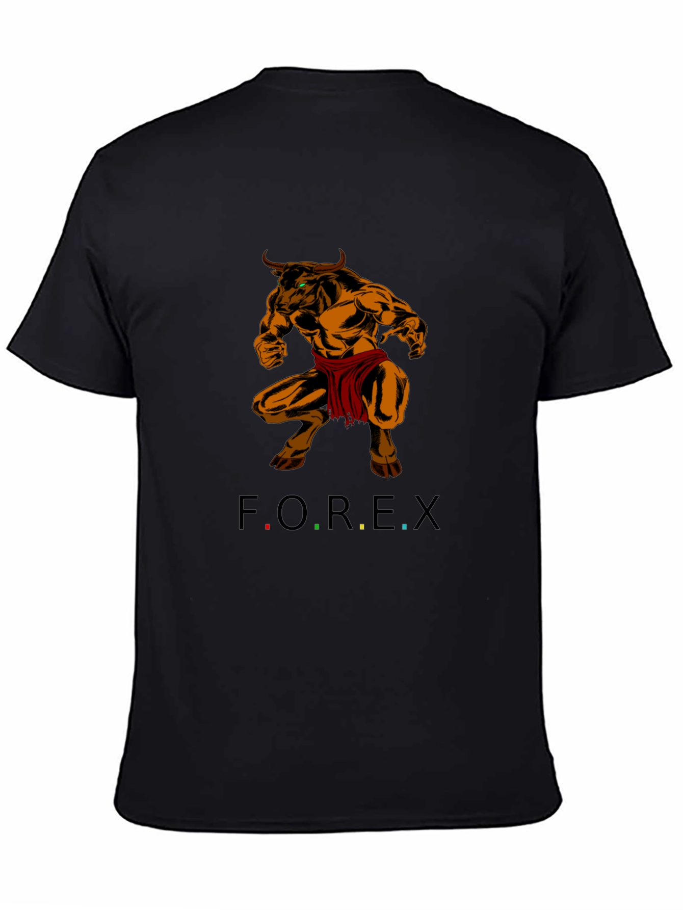 Forex Trading Bull T-Shirt - Black Cotton Tee