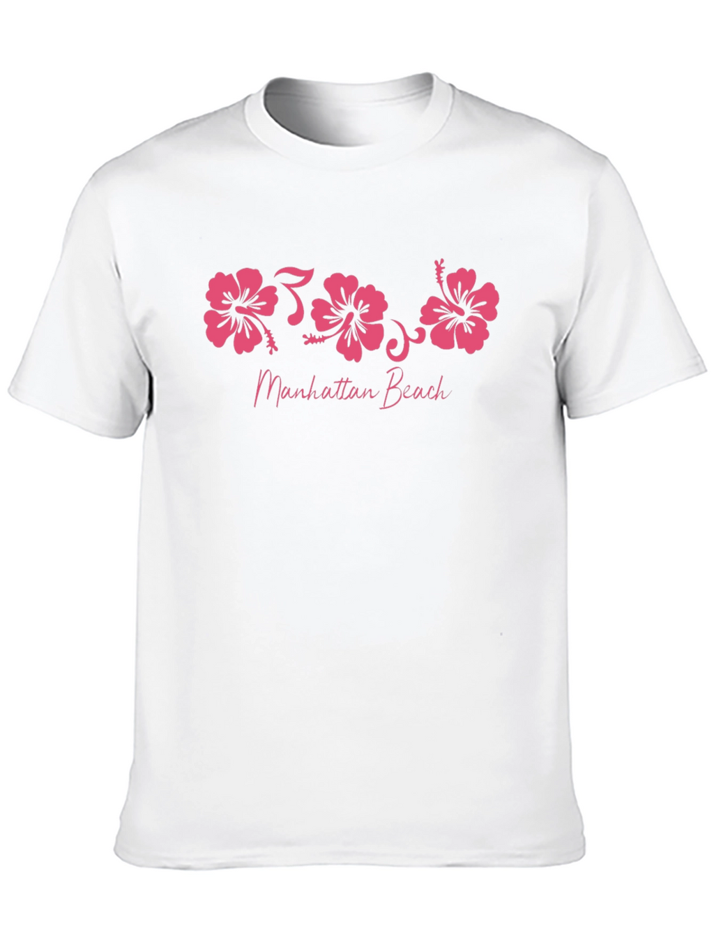Manhattan Beach Hibiscus Flower Graphic T-Shirt