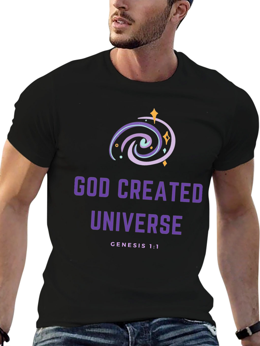 God Created Universe Graphic Tee