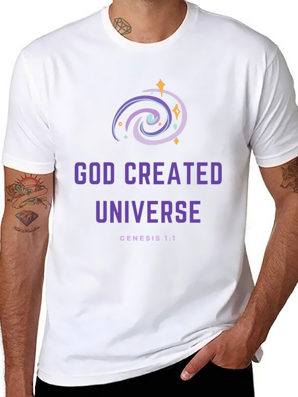 God Created Universe Graphic Tee