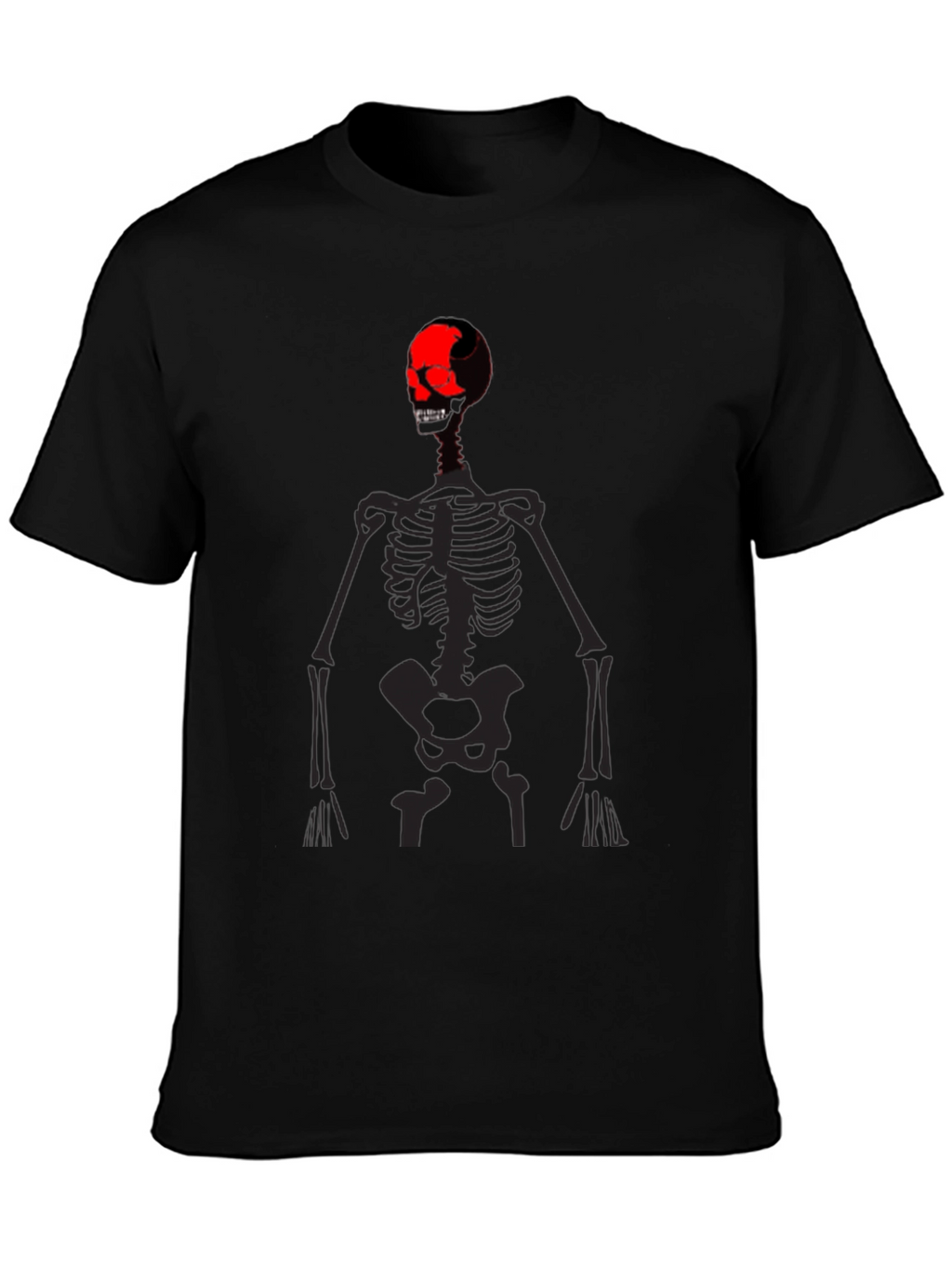 Skeleton Graphic Print Black T-Shirt