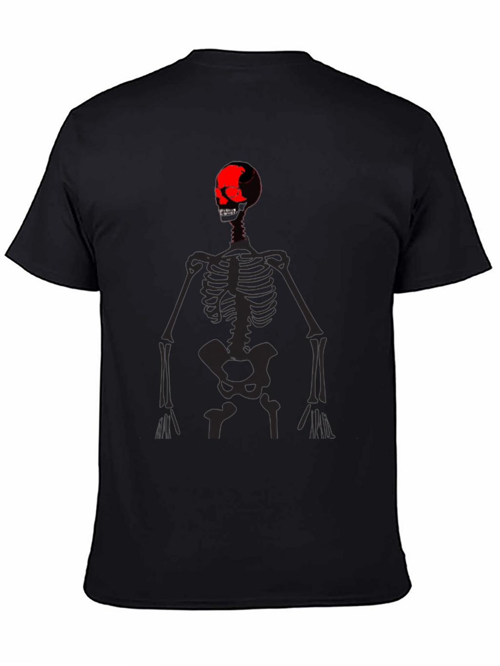 Skeleton Graphic Print Black T-Shirt
