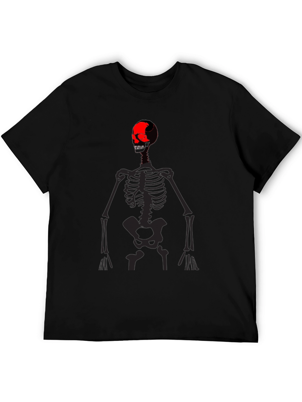 Skeleton Graphic Print Black T-Shirt