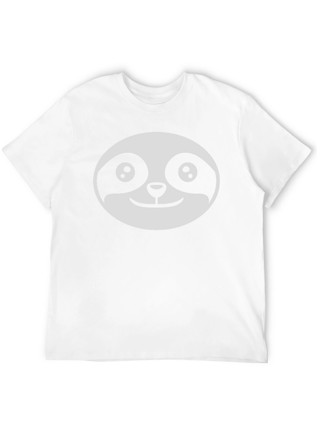 Cute Sloth Face Graphic Black T-Shirt