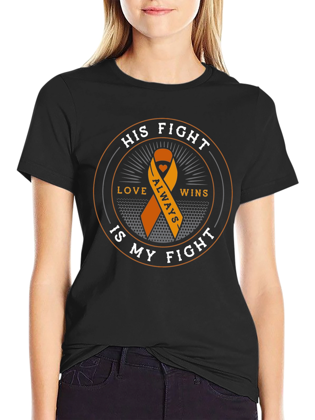 His Fight Is My Fight Awareness Ribbon T-Shirt