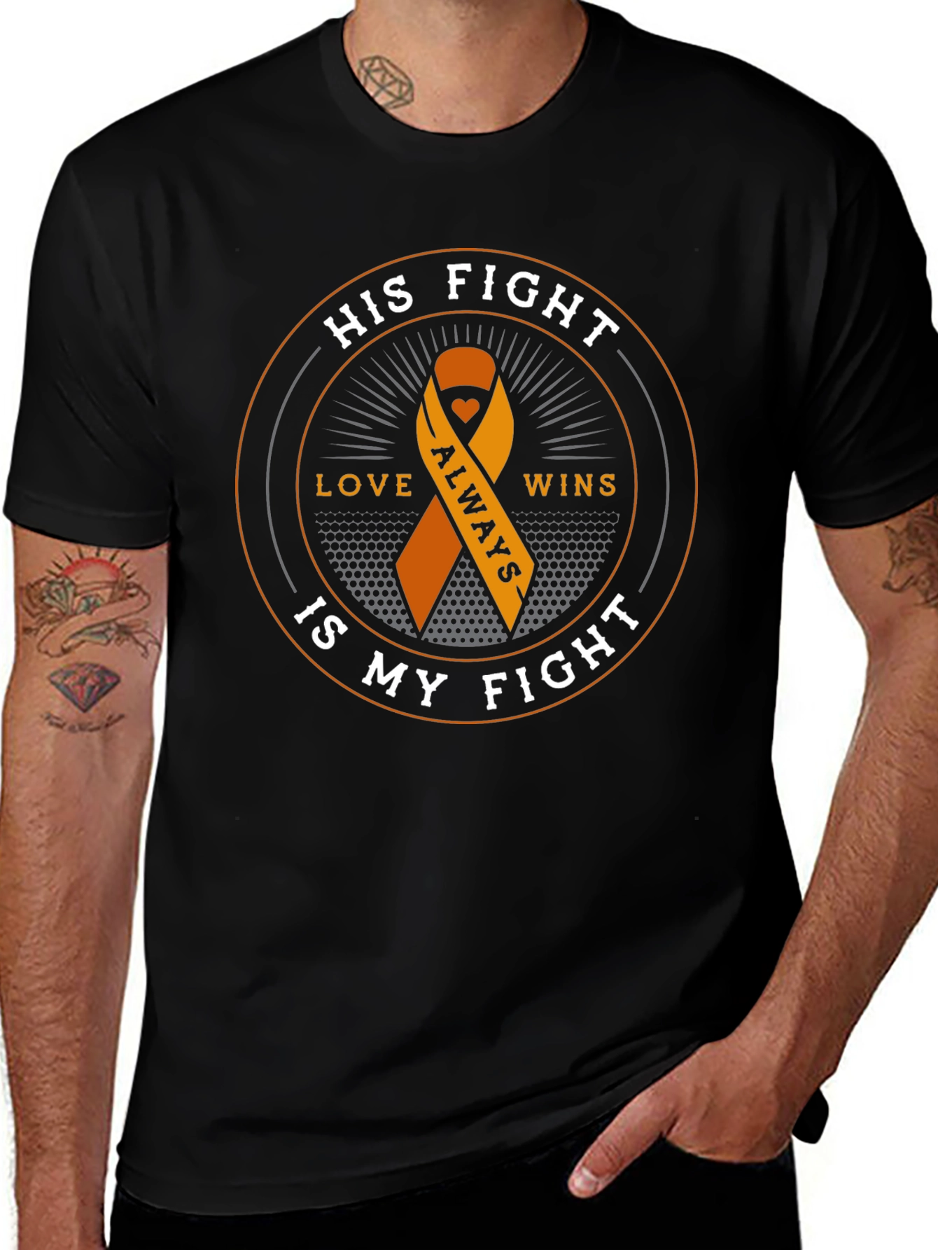 His Fight Is My Fight Awareness Ribbon T-Shirt