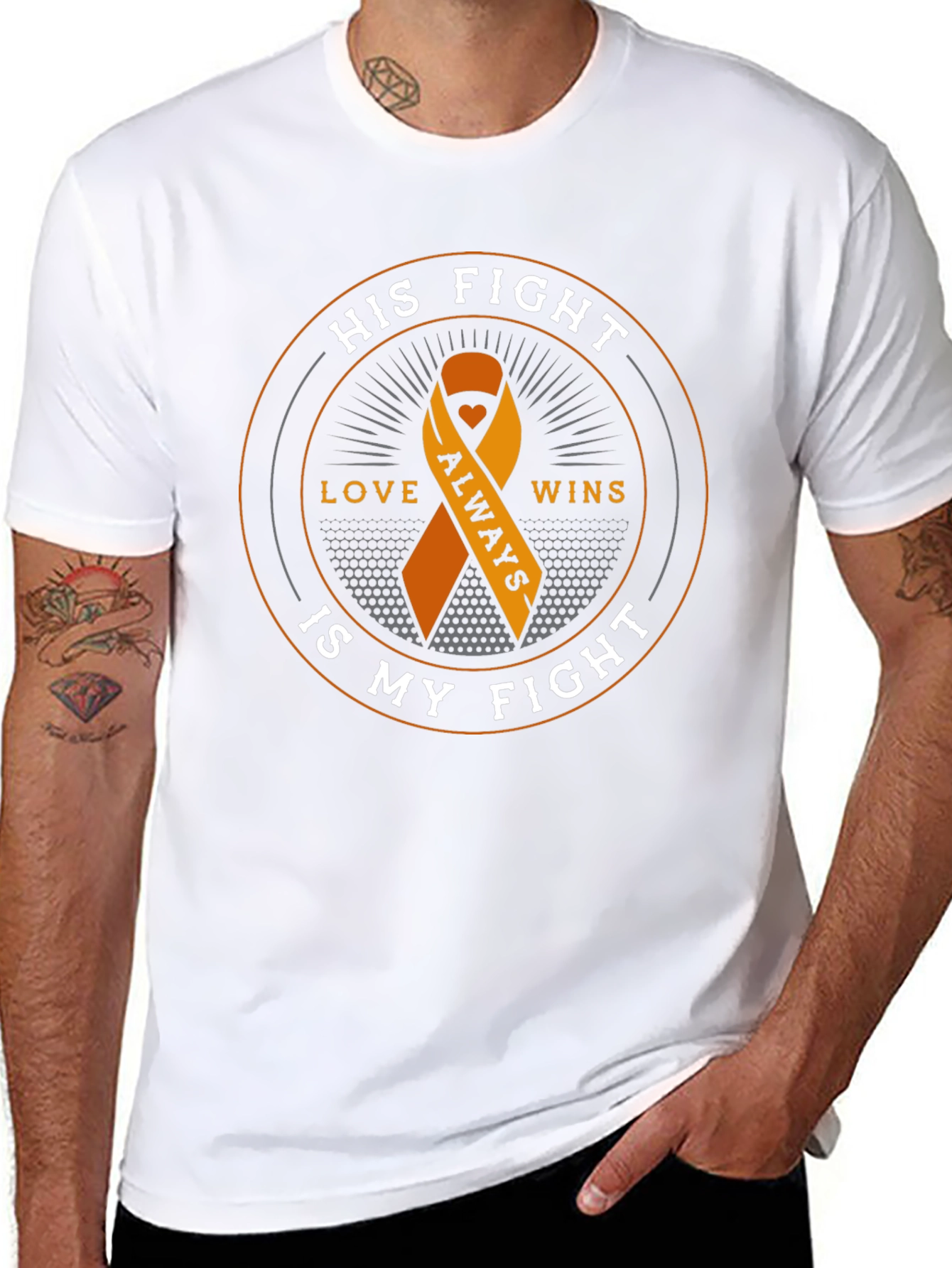 His Fight Is My Fight Awareness Ribbon T-Shirt