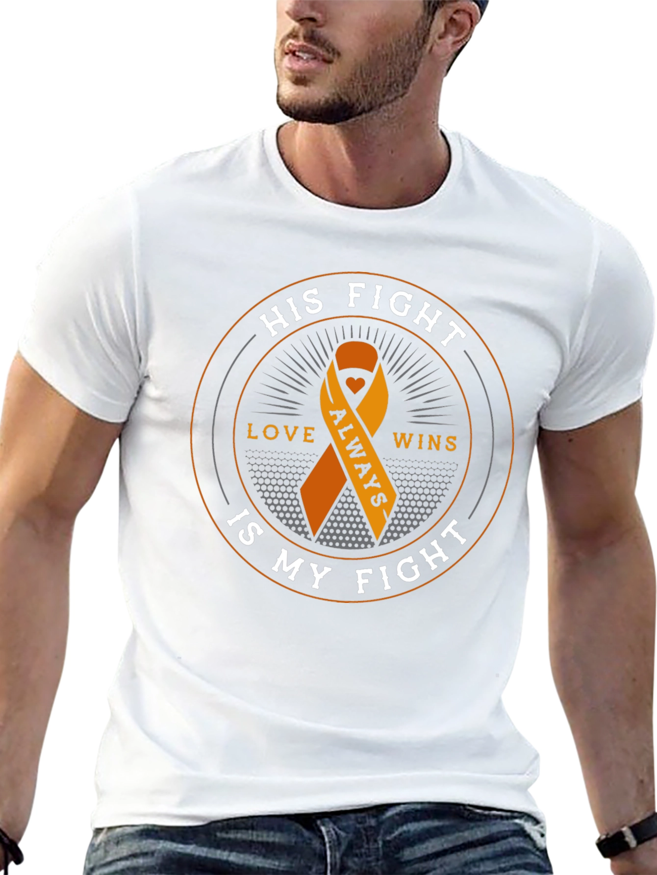 His Fight Is My Fight Awareness Ribbon T-Shirt