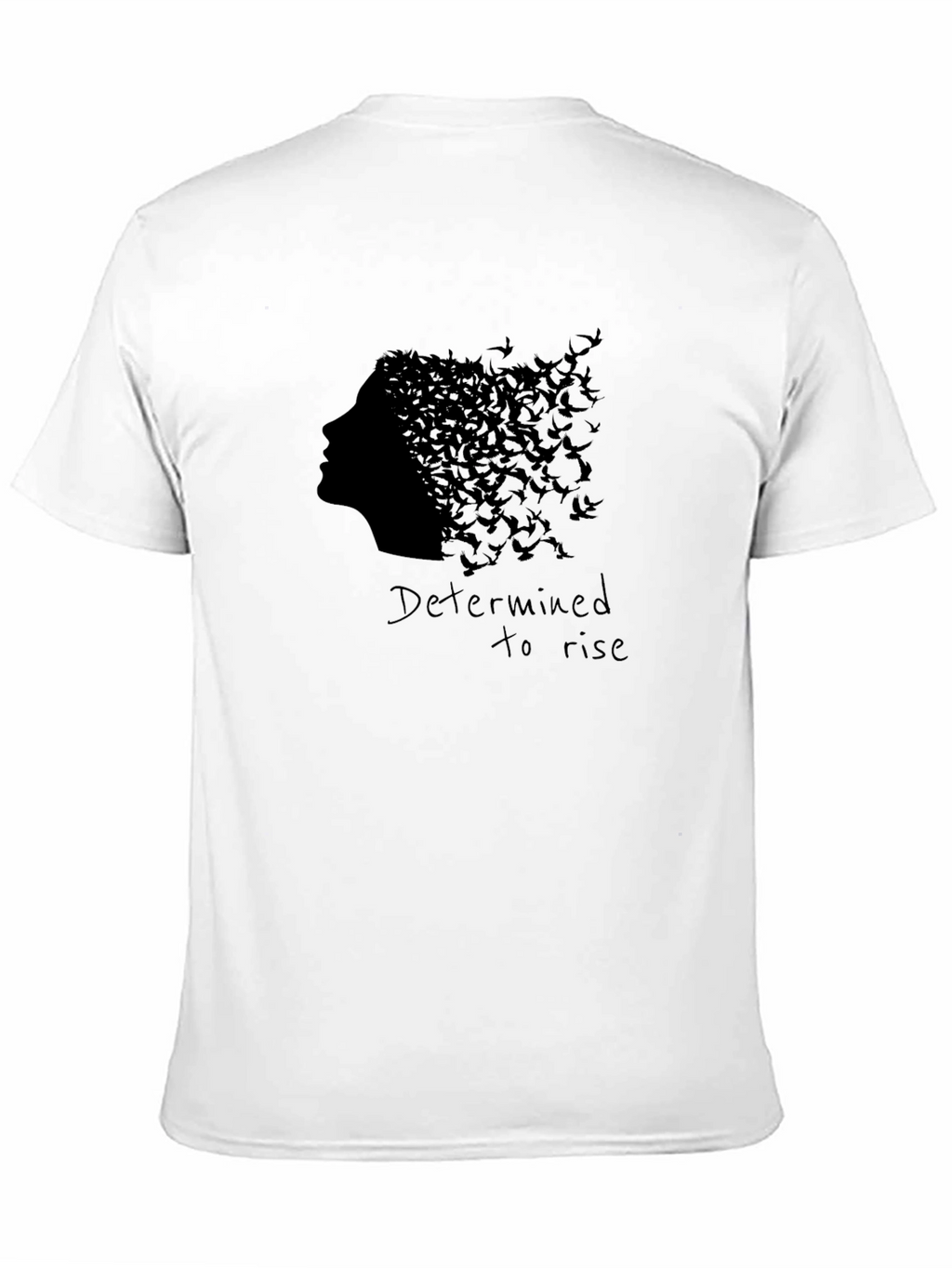 Determined To Rise Graphic Black T-Shirt