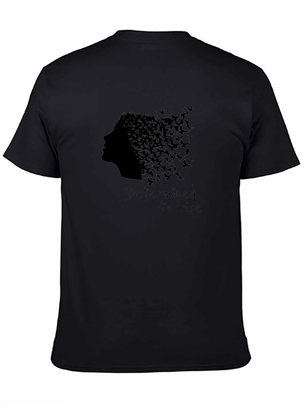 Determined To Rise Graphic Black T-Shirt