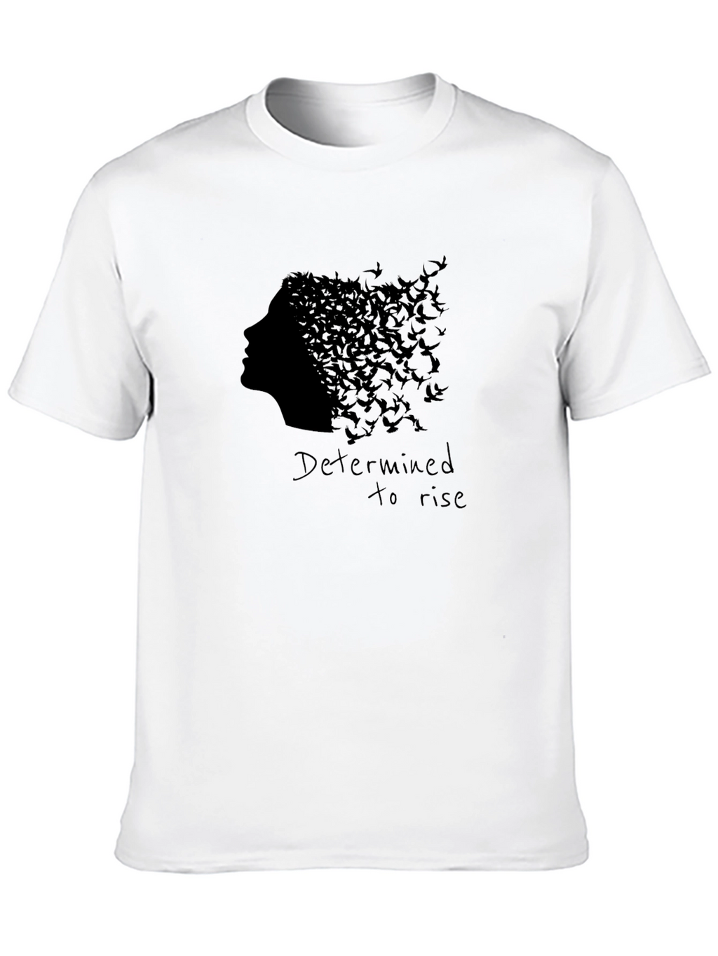 Determined To Rise Graphic Black T-Shirt
