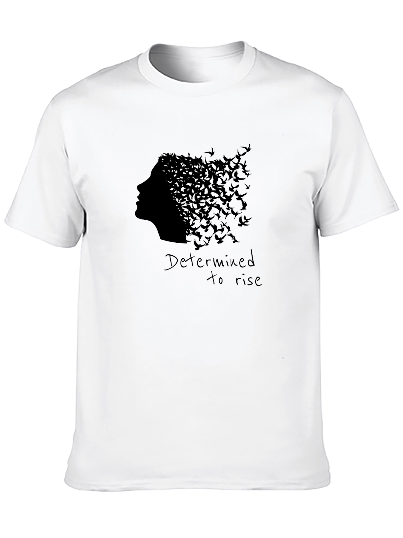 Determined To Rise Graphic Black T-Shirt