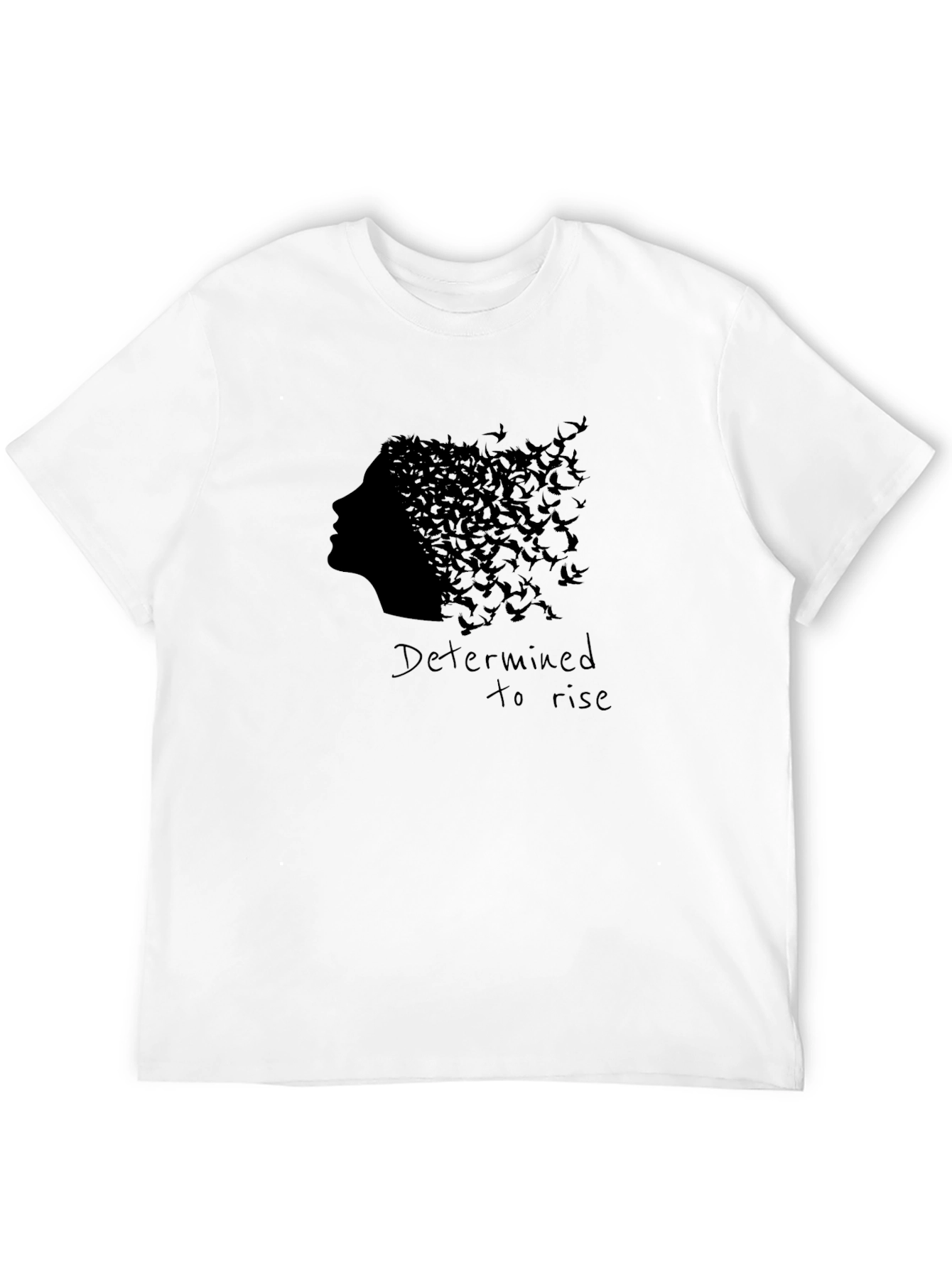 Determined To Rise Graphic Black T-Shirt