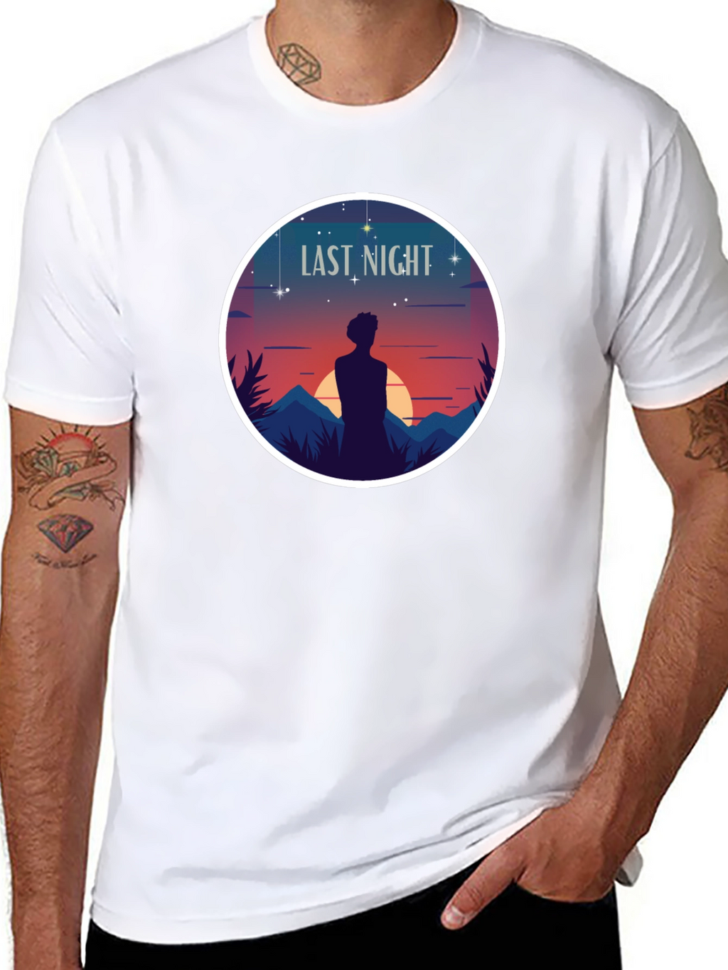 Last Night Graphic T-Shirt - Black