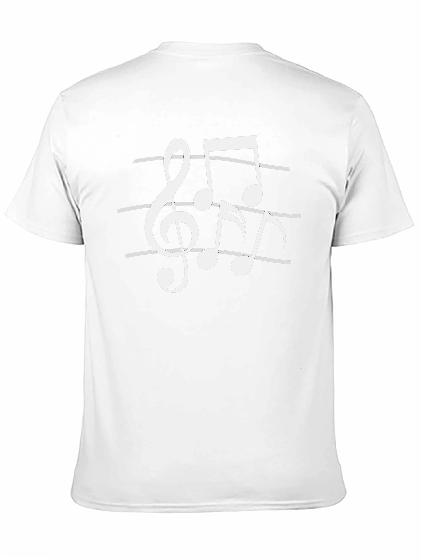 Musical Notes Graphic Black T-Shirt