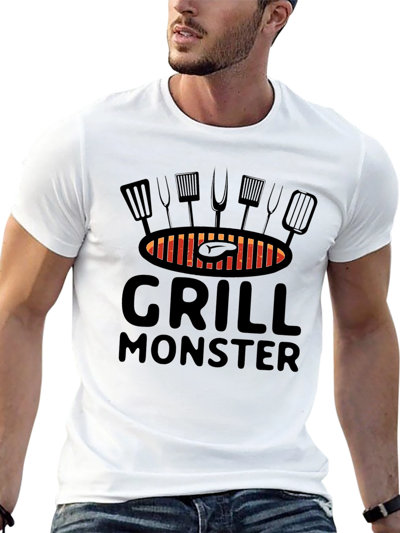 Grill Monster Graphic T-Shirt - BBQ Lover Tee