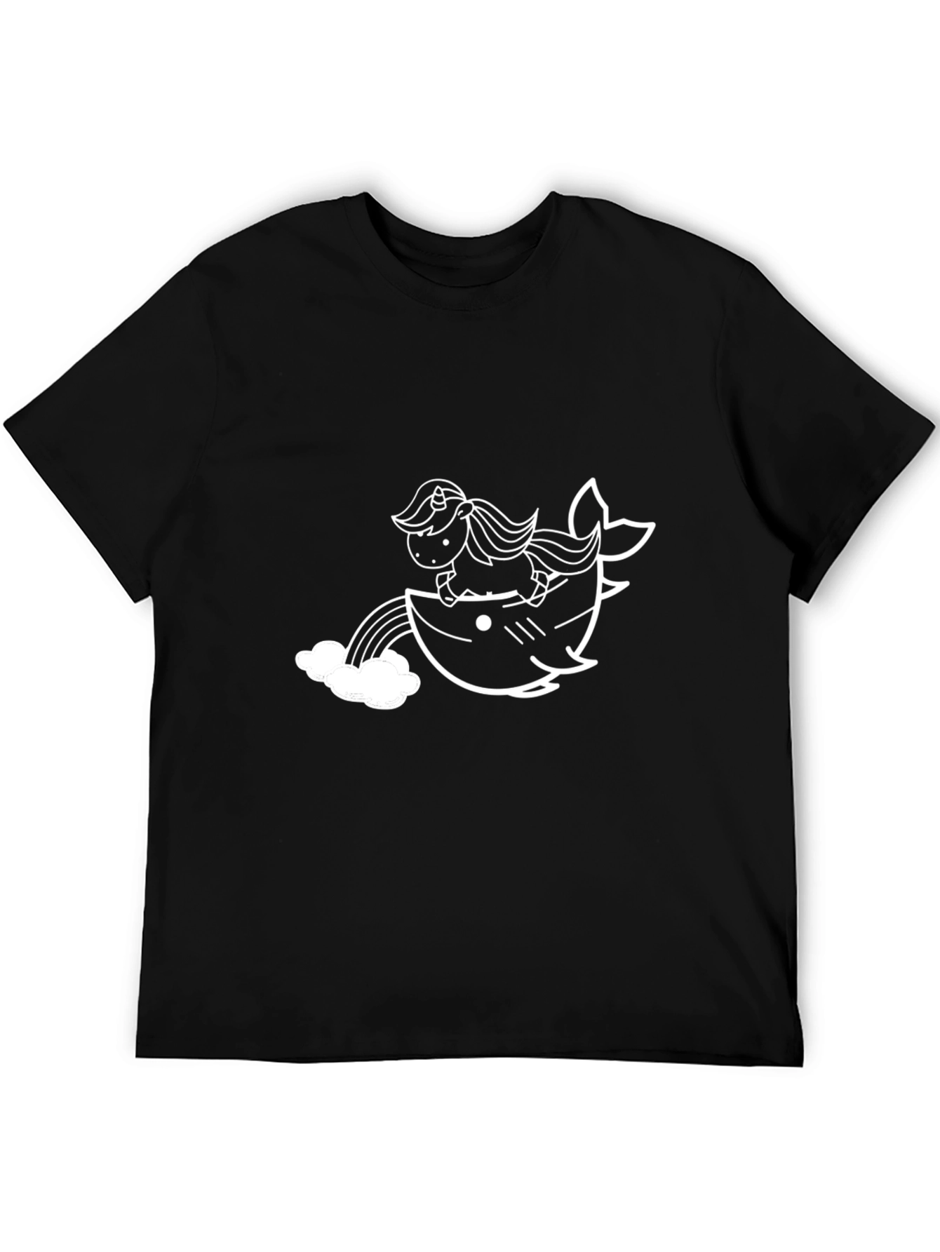 Unicorn Shark Rainbow Graphic Tee