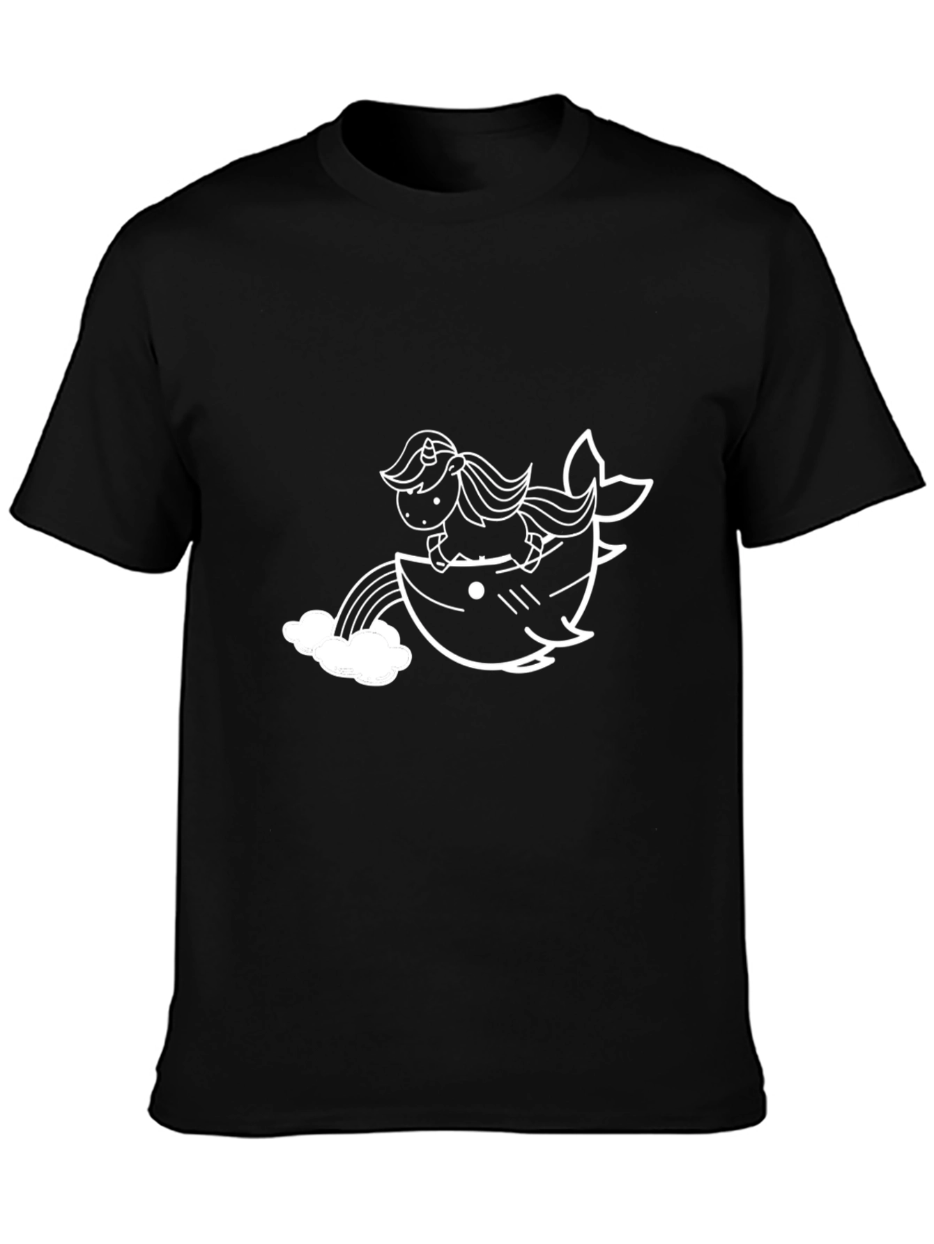Unicorn Shark Rainbow Graphic Tee