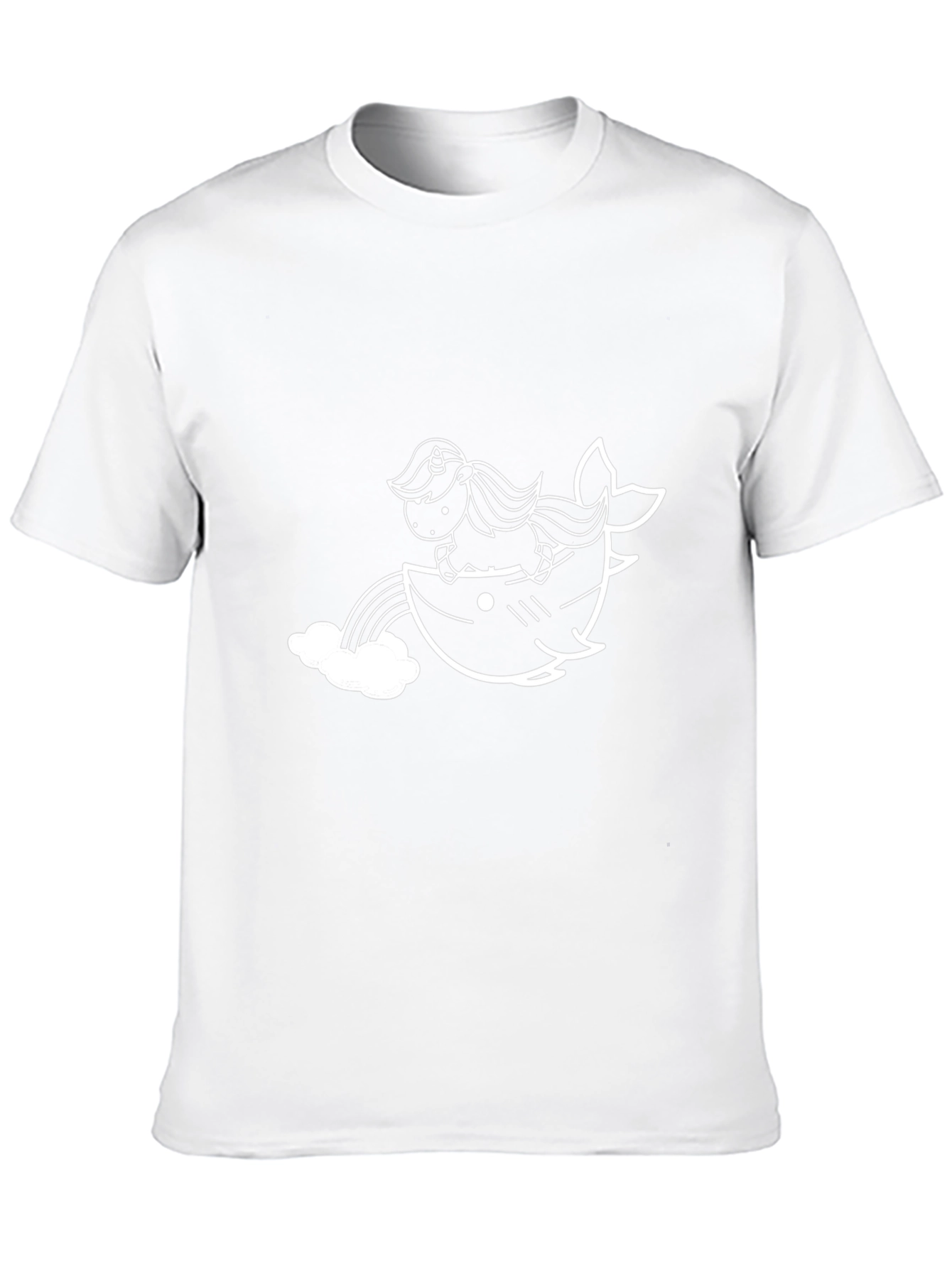Unicorn Shark Rainbow Graphic Tee