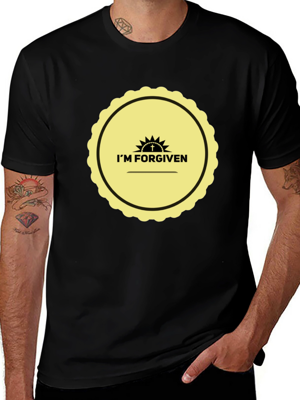 Im Forgiven Graphic Tee - Black