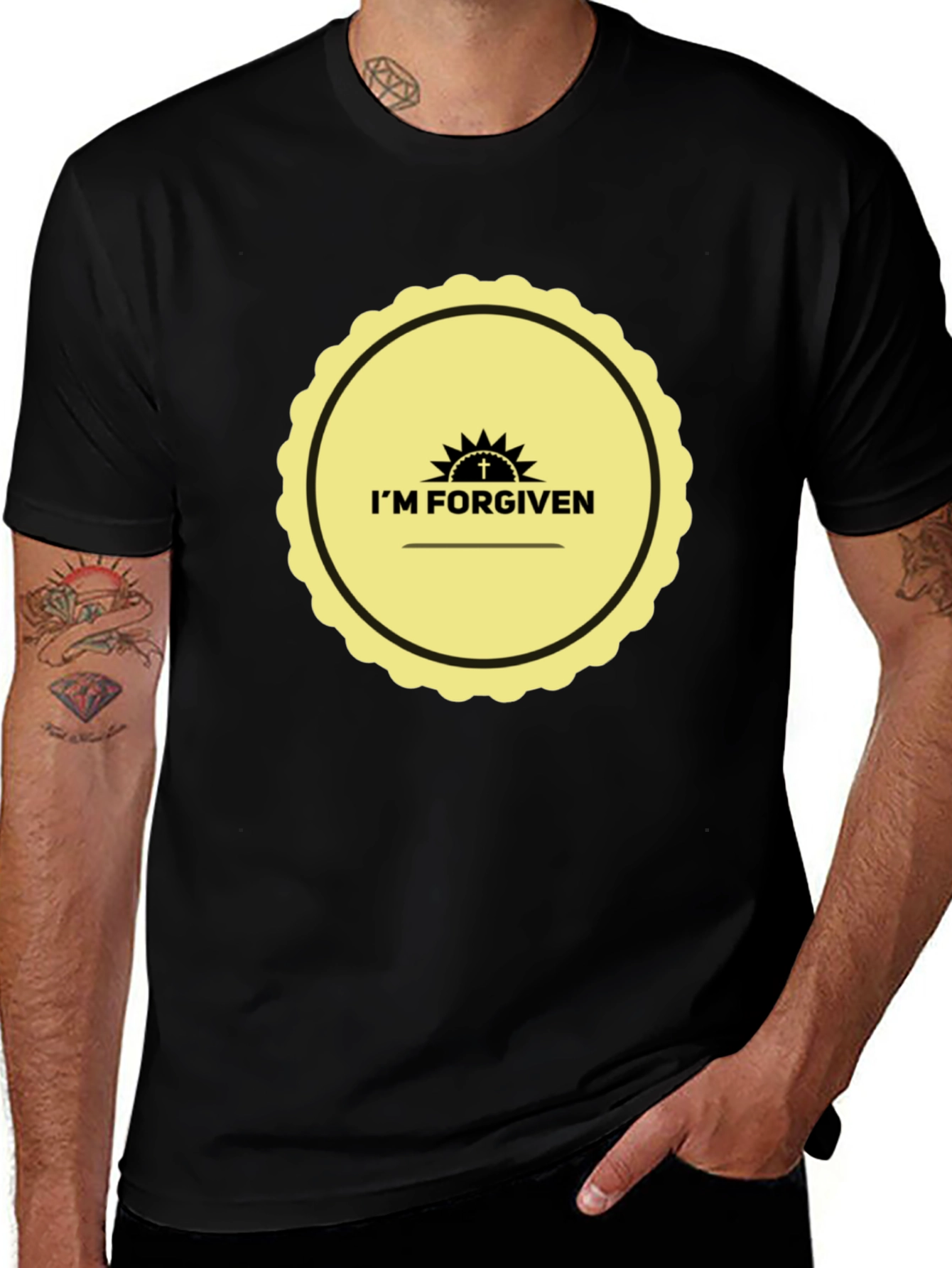 Im Forgiven Graphic Tee - Black