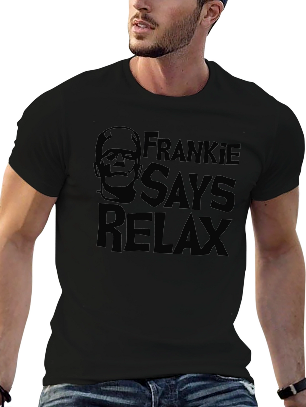 Frankie Says Relax Graphic Tee - Classic Black T-Shirt