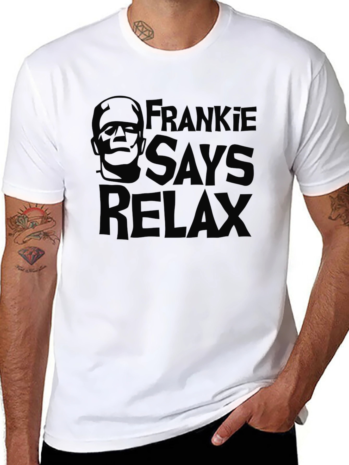 Frankie Says Relax Graphic Tee - Classic Black T-Shirt