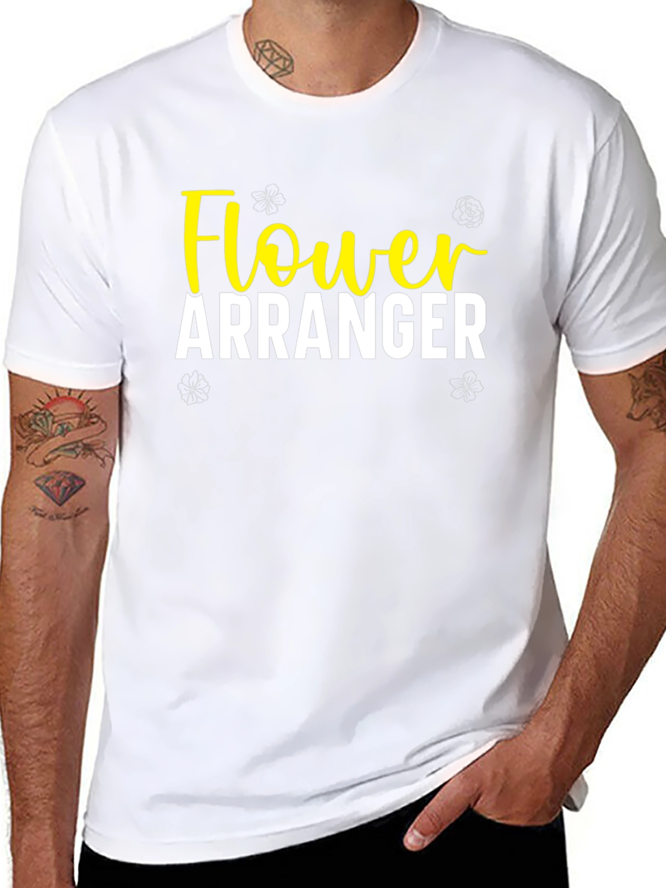 Flower Arranger Black T-Shirt