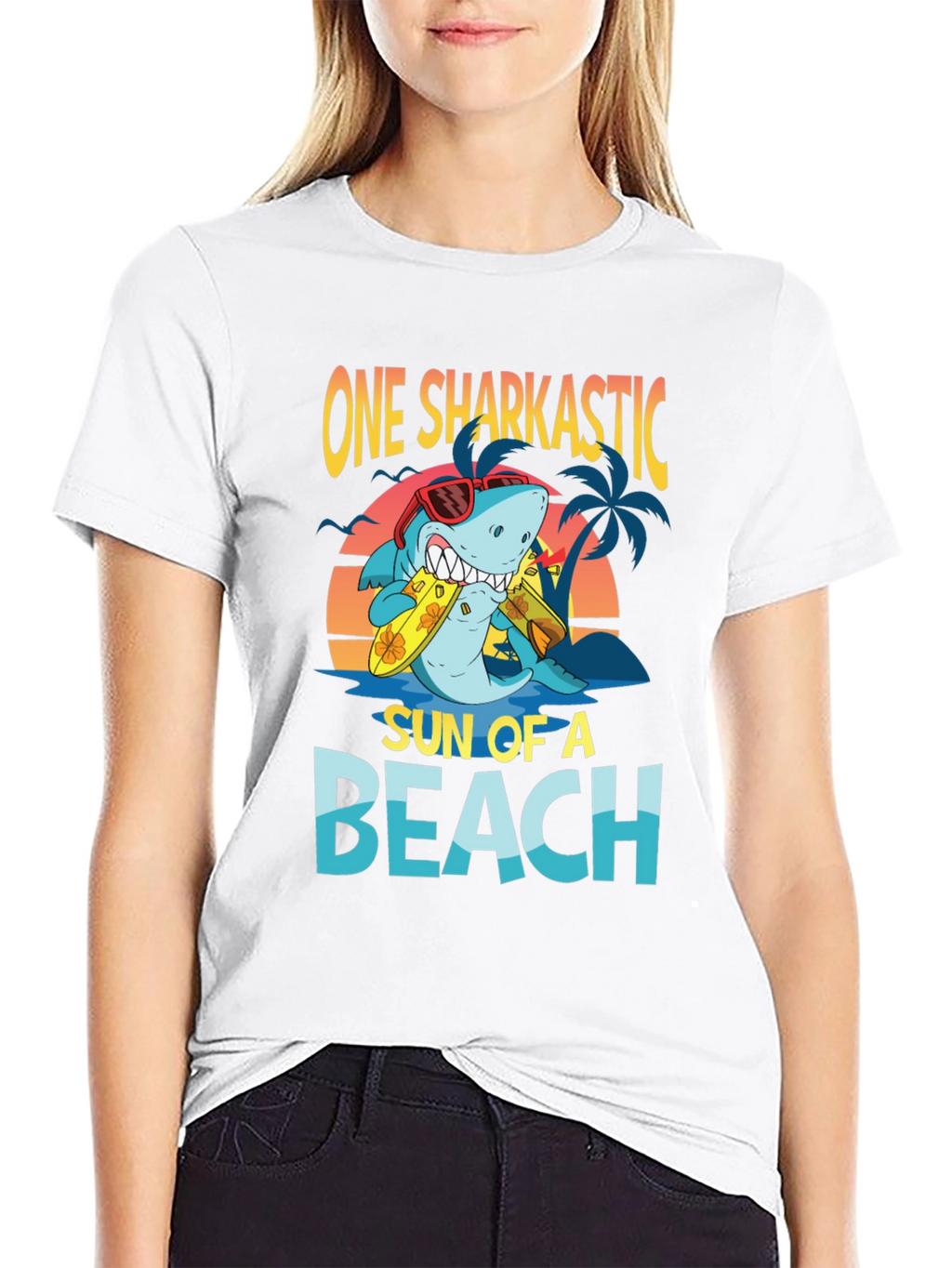 One Sharkastic Sun of a Beach T-Shirt