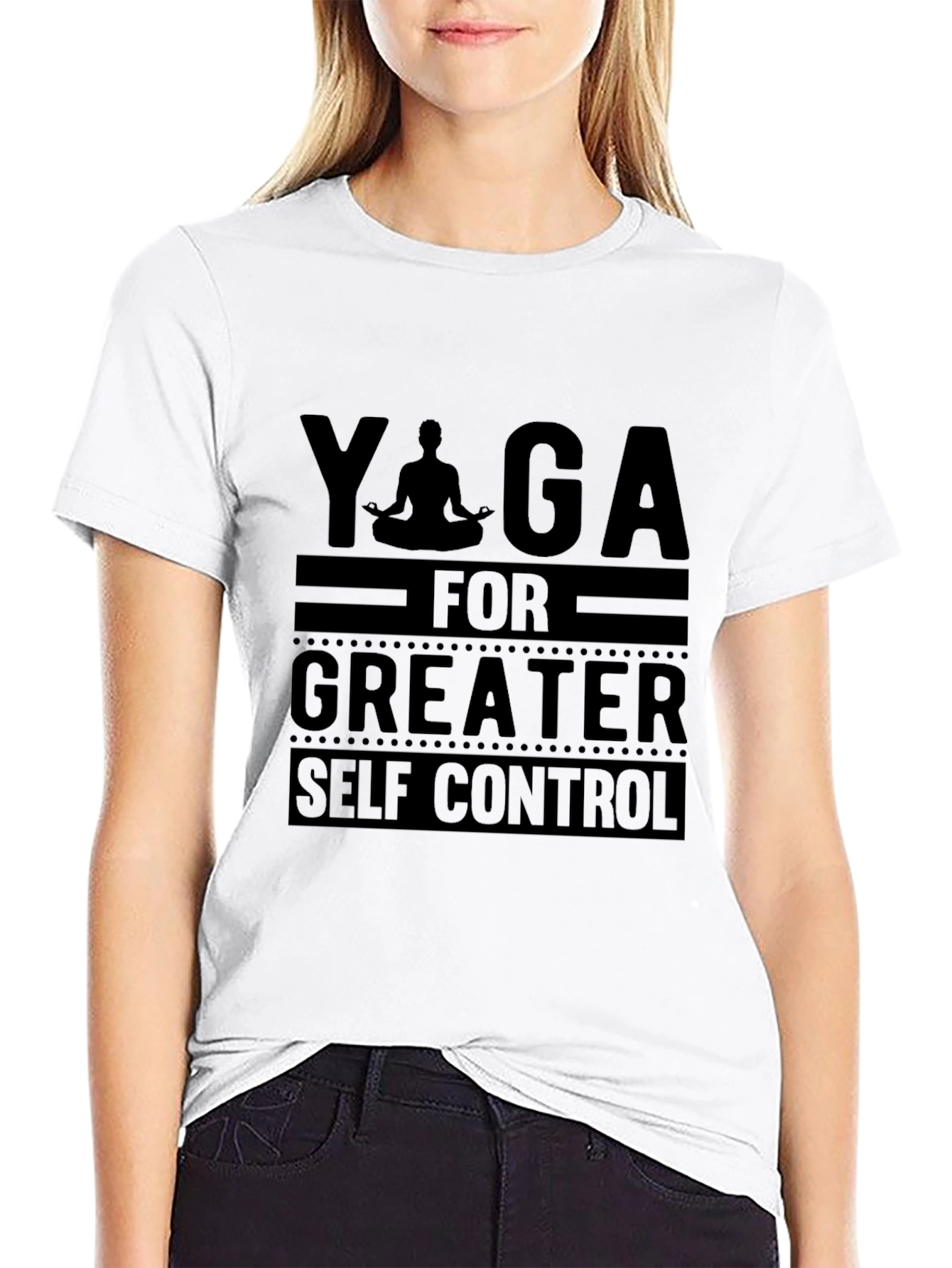 Yoga for Greater Self Control T-Shirt - Black